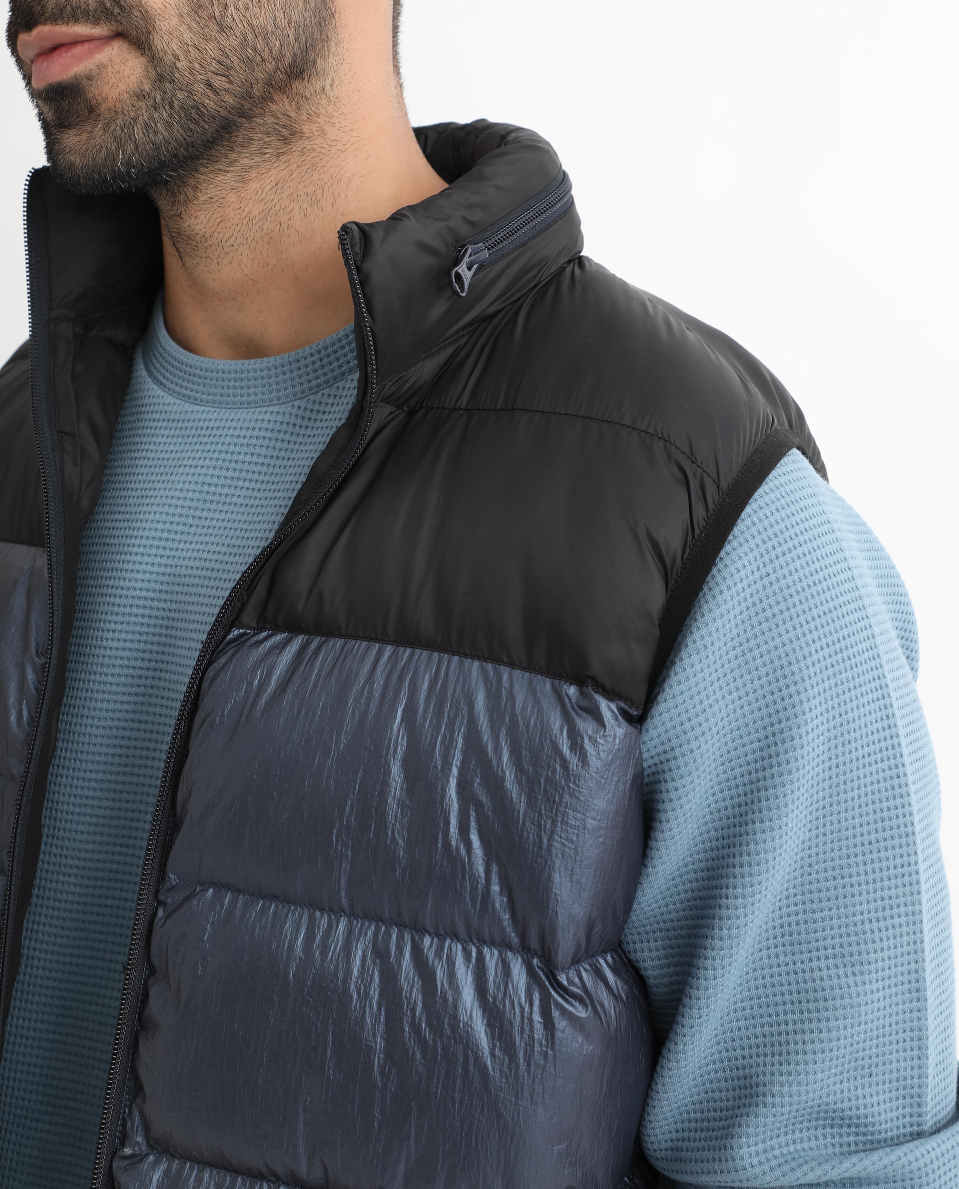 Rare Rabbit Mens Sven Teal Sweatshirt Cotton Polyester Fabric Round Neck Knitted Full Sleeves Comfortable Fit