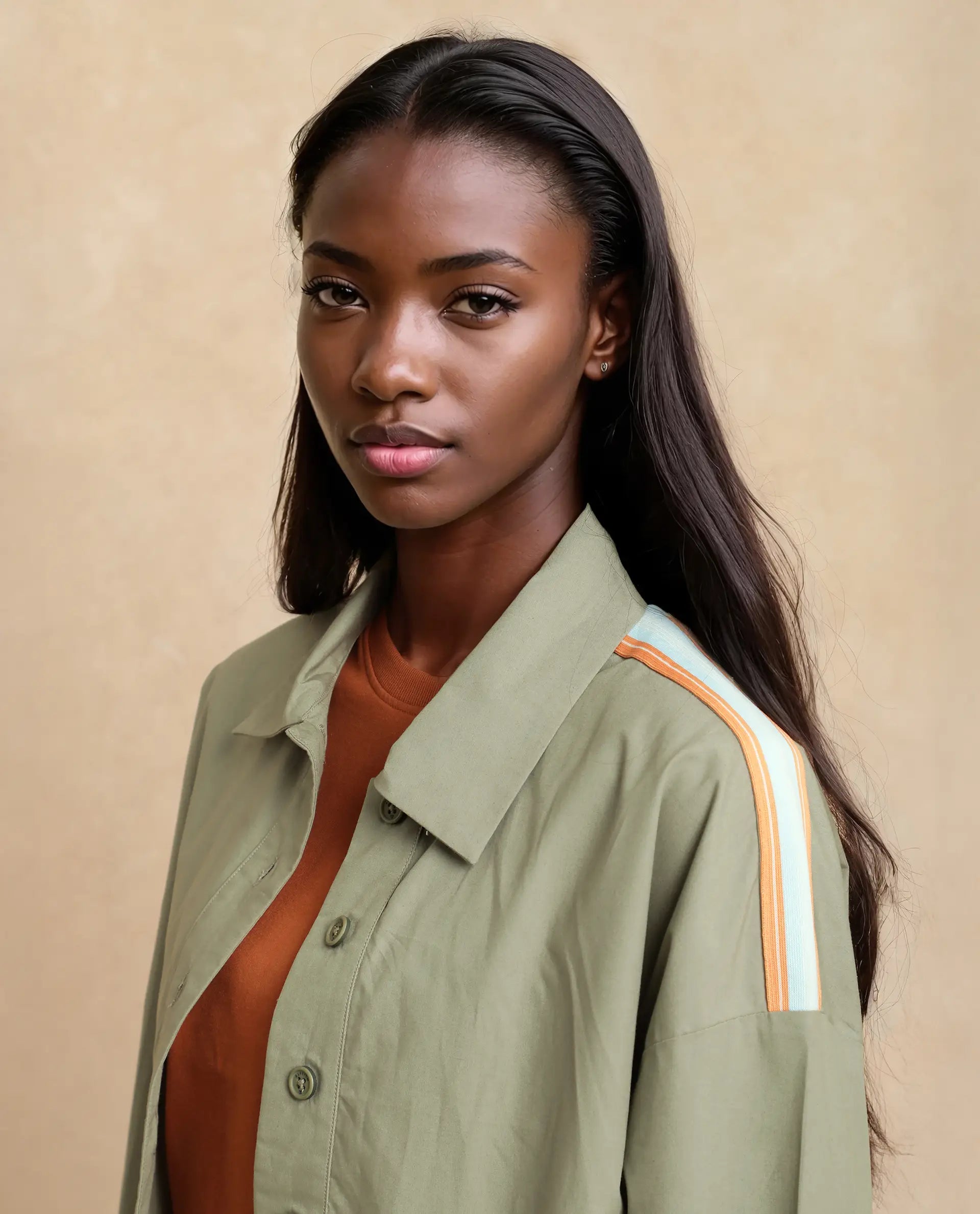 Rareism Women's Nocam S Dusky Green Cotton Spread Collar Plain Cuffed Sleeve Relaxed Fit Shirt