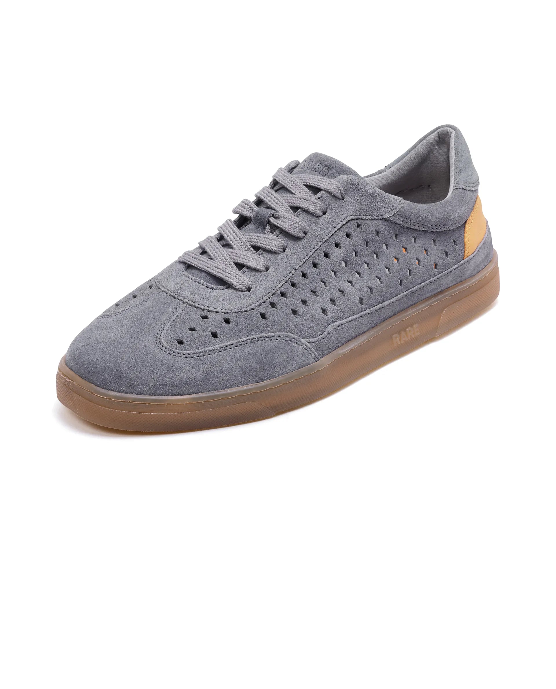 Rare Rabbit Men Norma Grey Suede Lace-Up Closure Sneaker