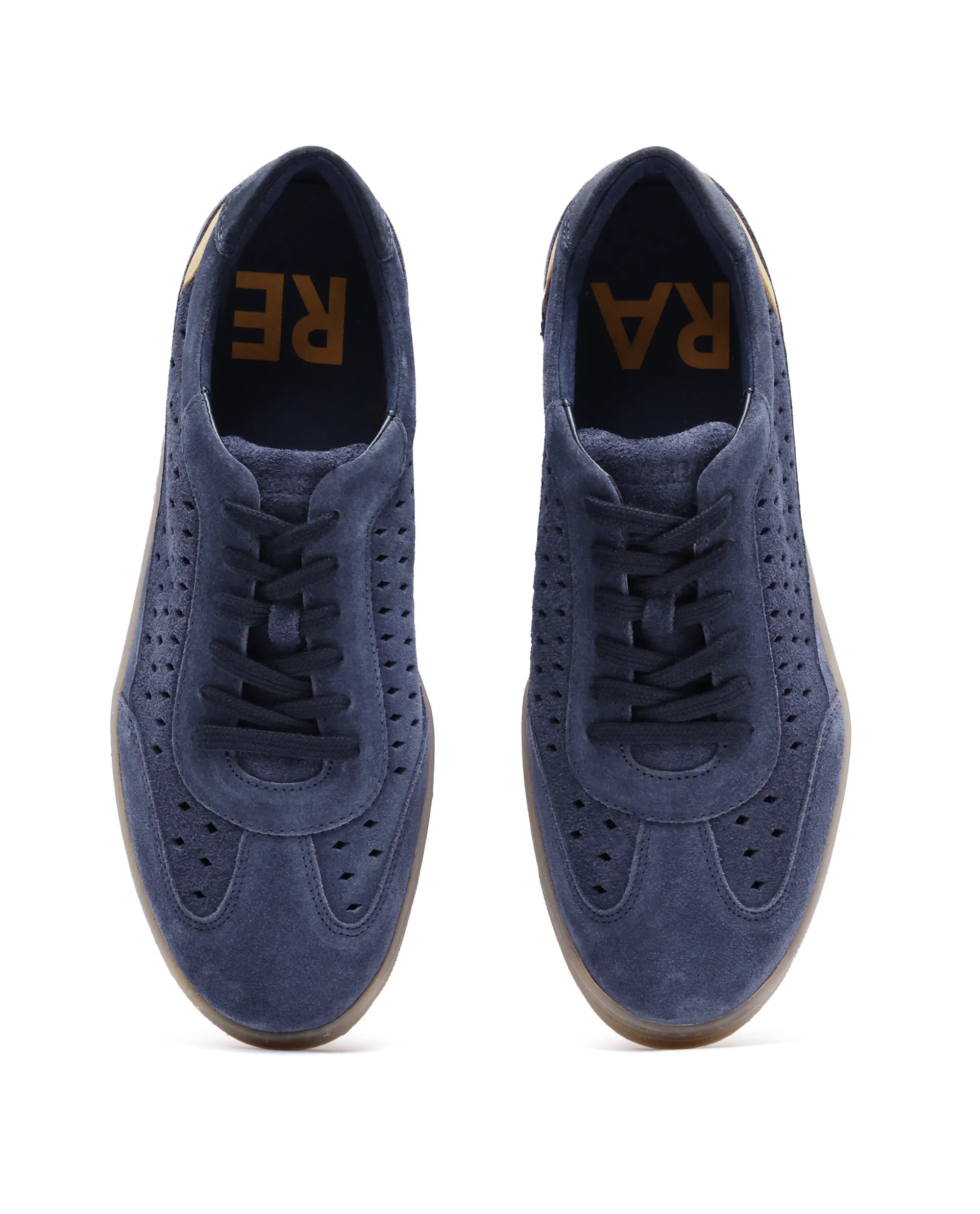 Rare Rabbit Men Norma Navy Suede Lace-Up Closure Sneaker
