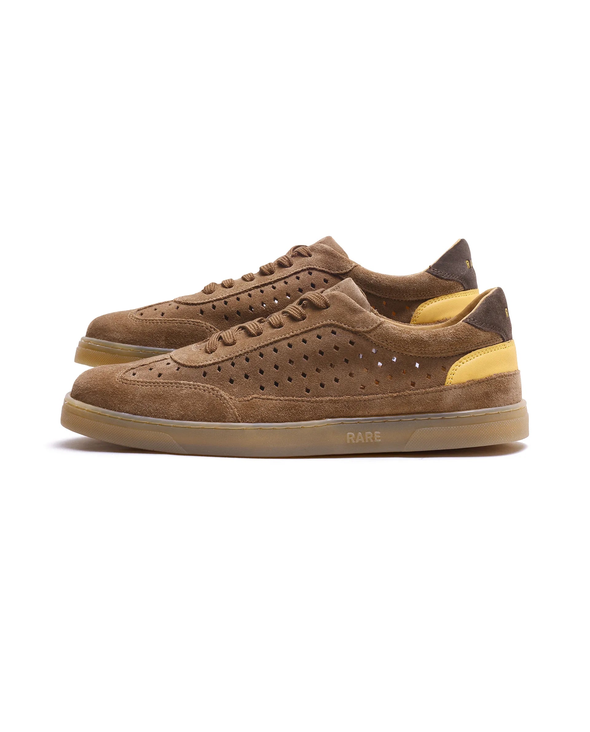 Rare Rabbit Men Norma Tan Suede Lace-Up Closure Sneaker