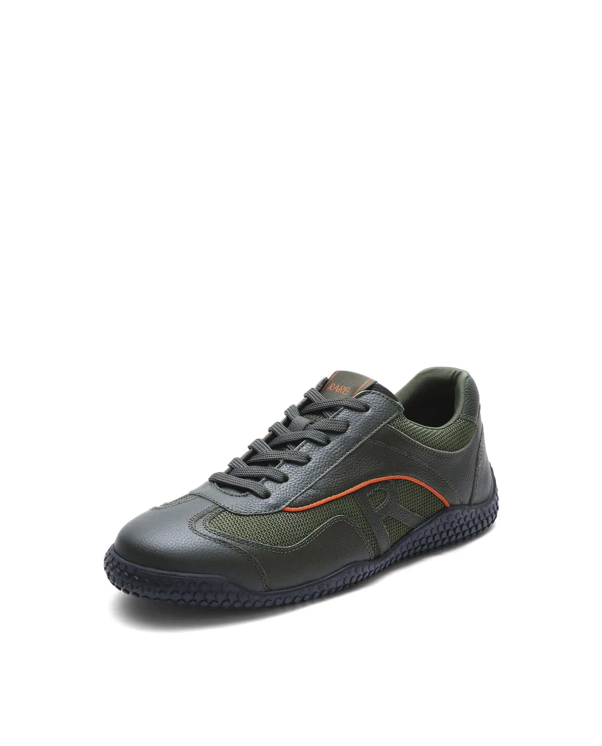 Rarez Men's Nosta Olive Leather Sneaker