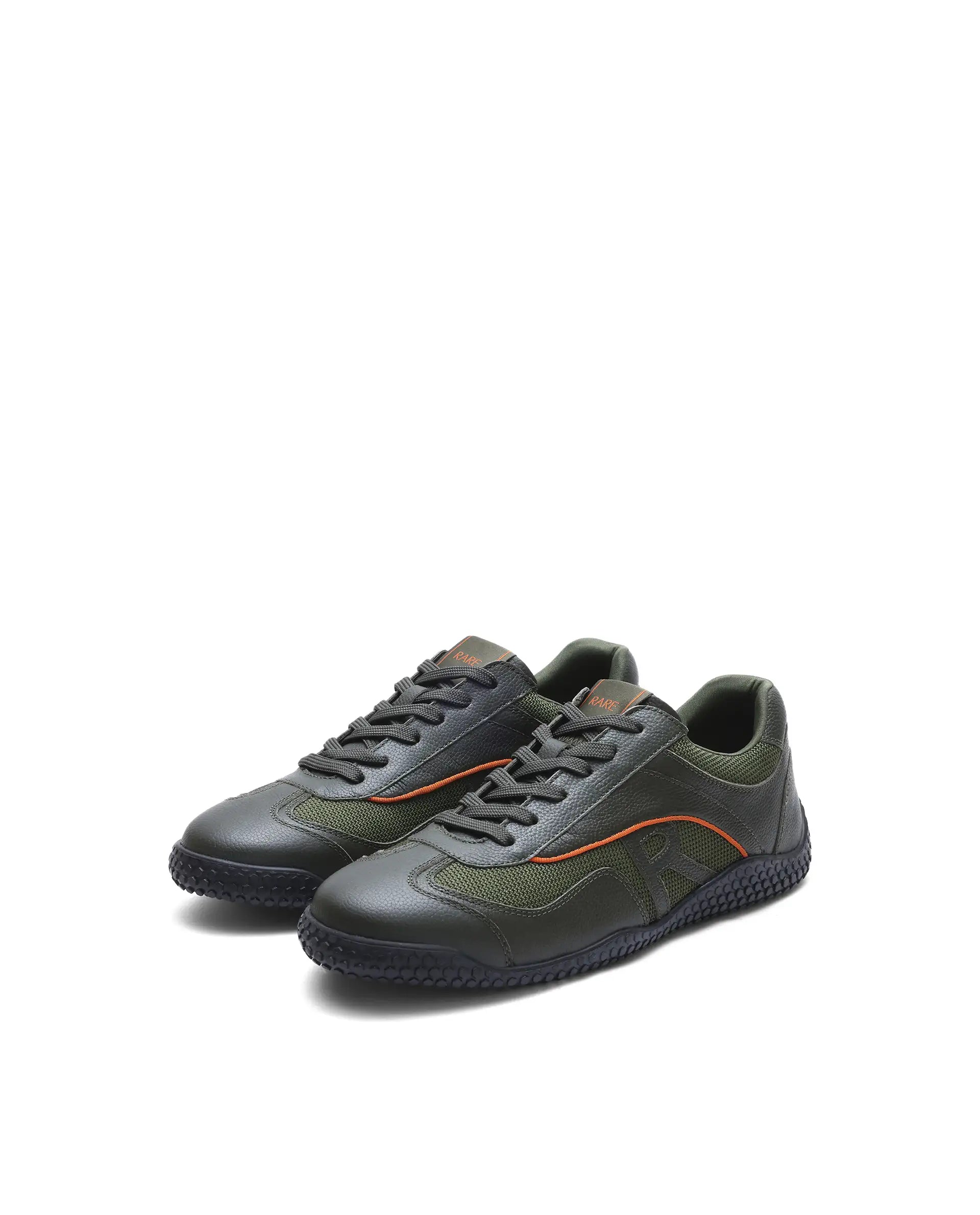 Rarez Men's Nosta Olive Leather Sneaker