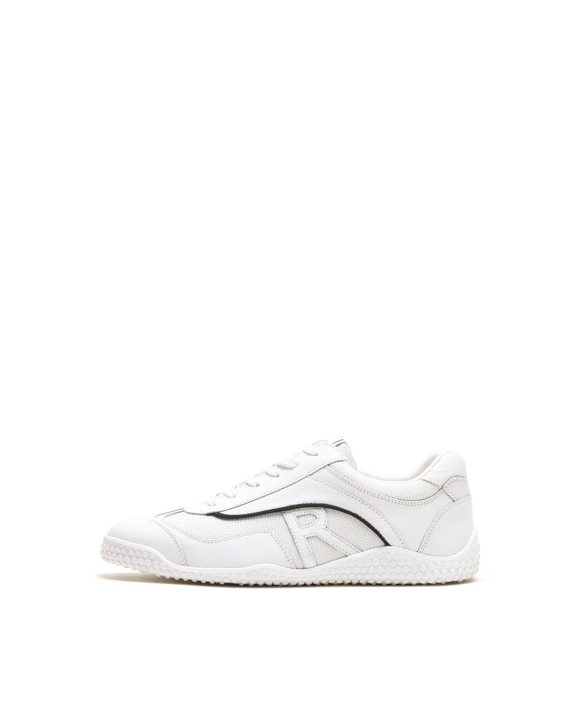 Rarez Men's Nosta White Mesh and leather Sneaker