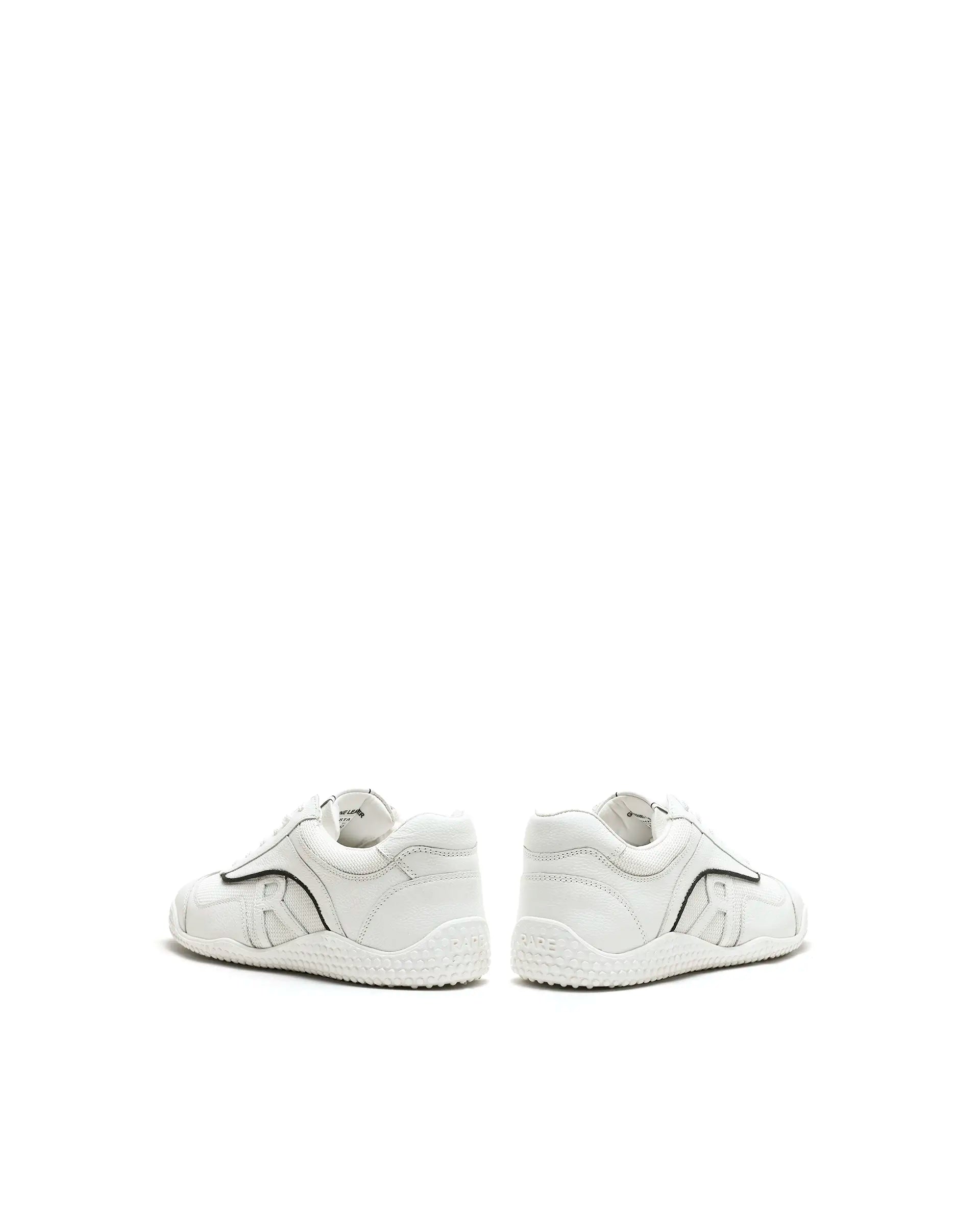 Rarez Men's Nosta White Mesh and leather Sneaker