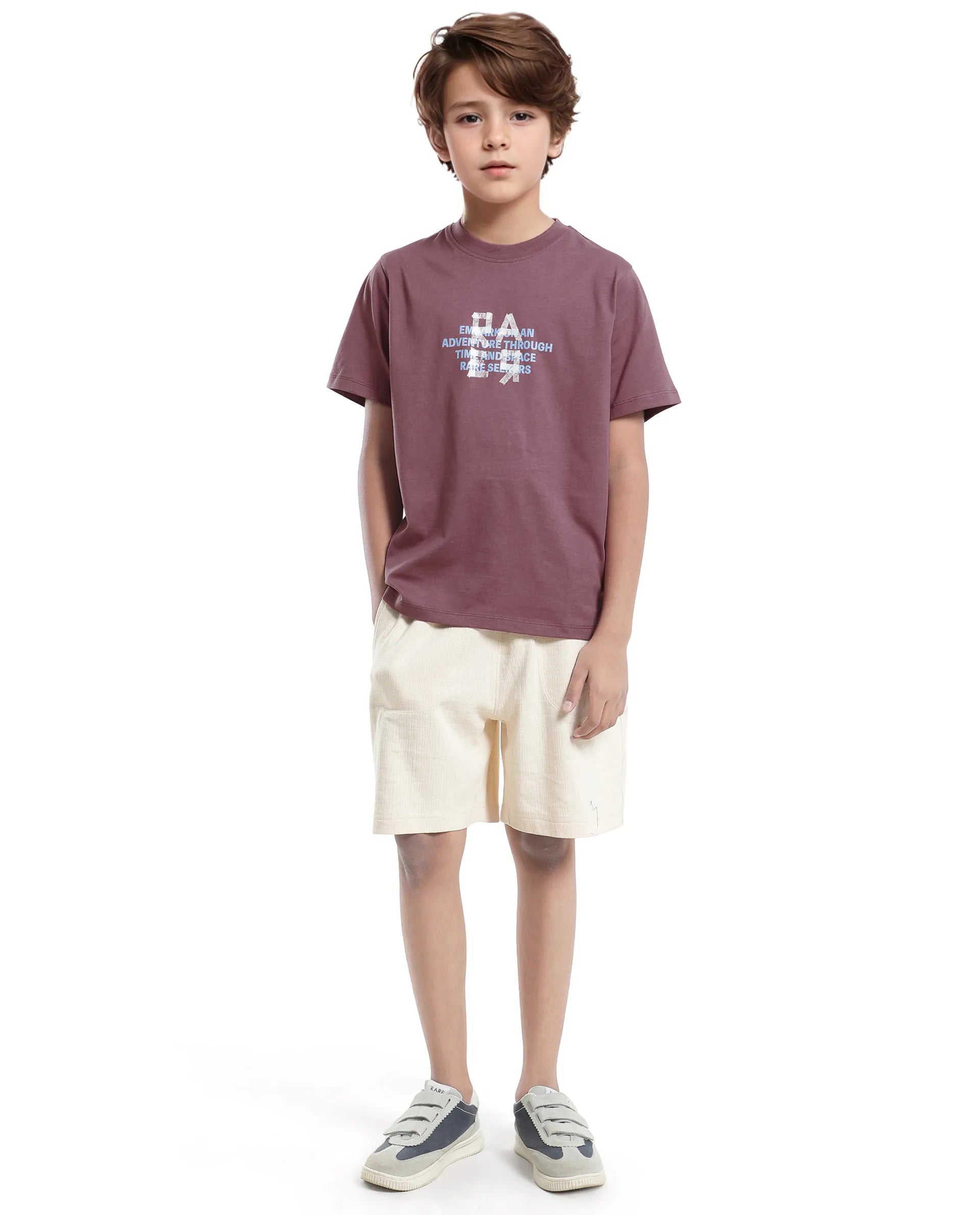 Rare Ones Kids Nova Pink Cotton Half Sleeve Printed Slip-On Closure Regular Fit T-Shirt