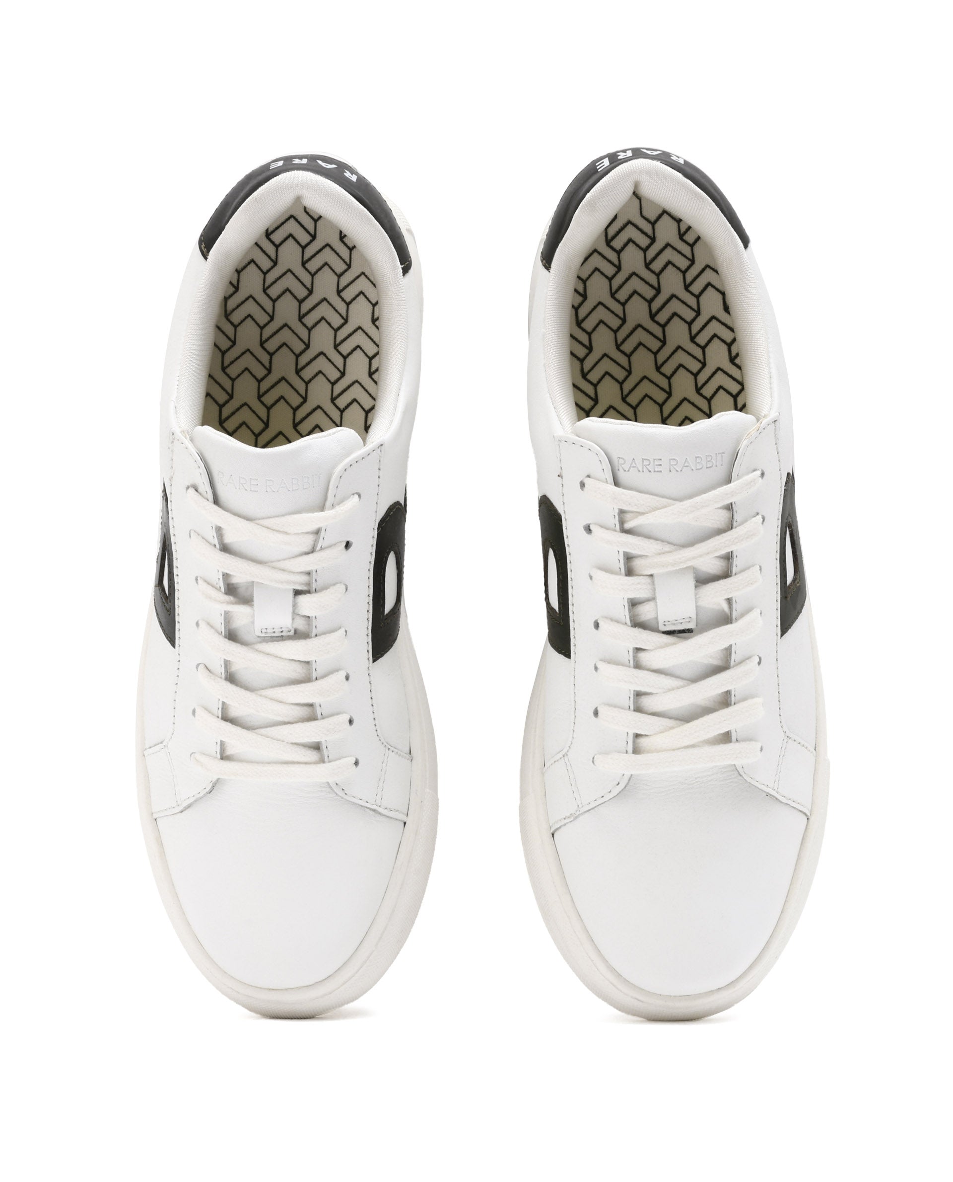 Rare Rabbit Men's Nova Dusky Green Round Toe Smart Casual Low-Top Lace-Up Logo Branding Sneaker Shoes