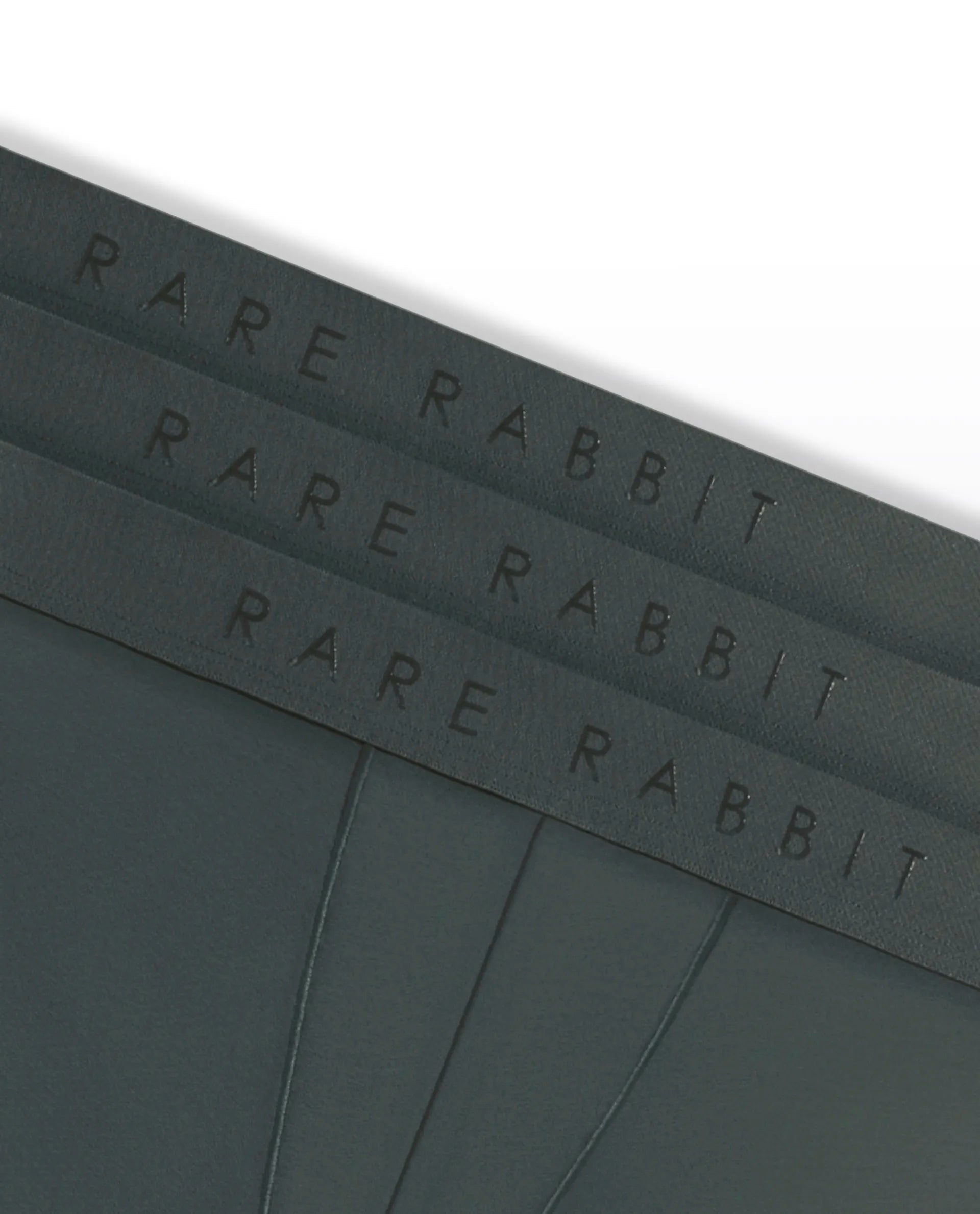 Rare Rabbit Men Now Olive Soft Cotton Stretch Trunks (Pack Of 3)