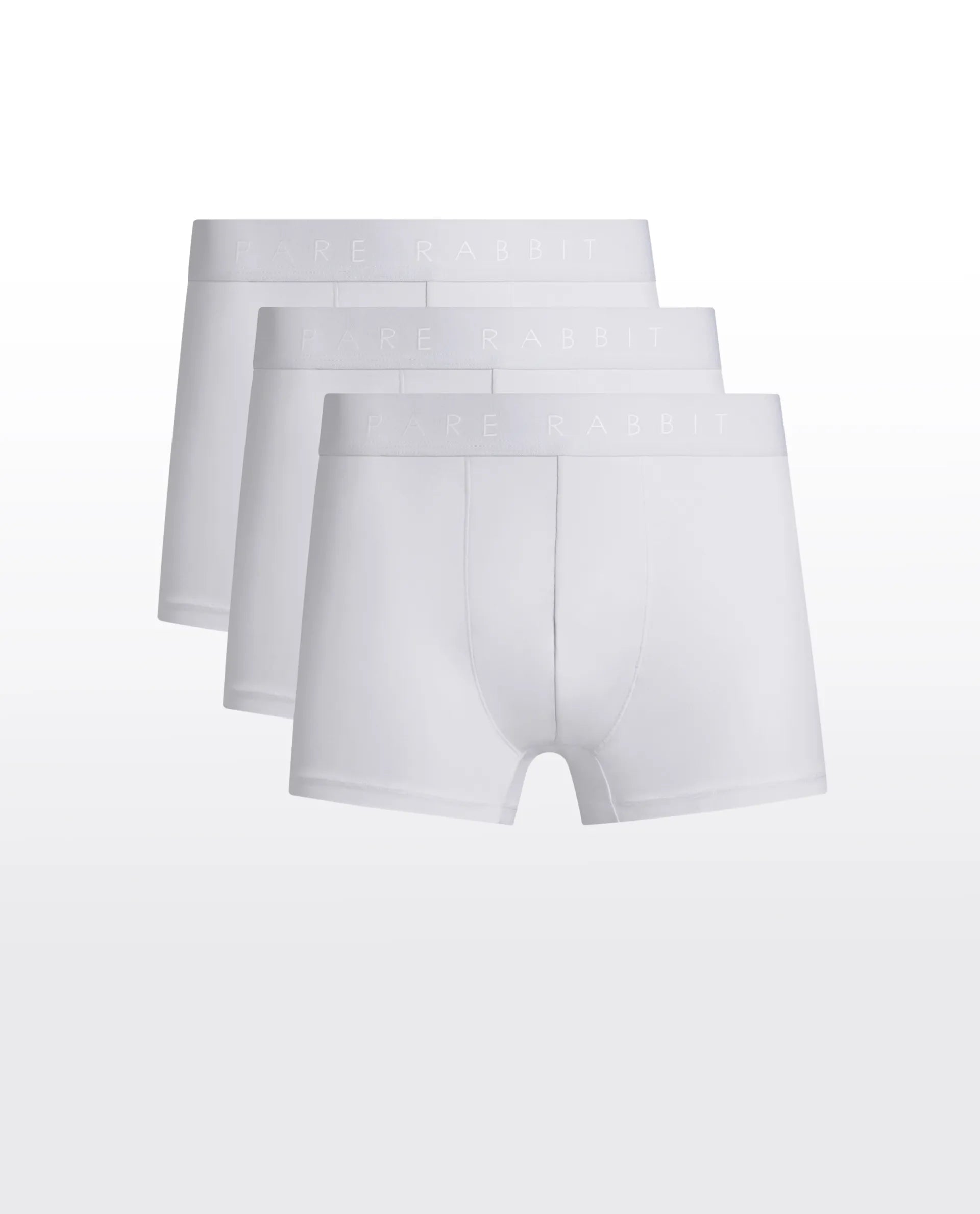 Rare Rabbit Men Now White Soft Cotton Stretch Trunks (Pack Of 3)