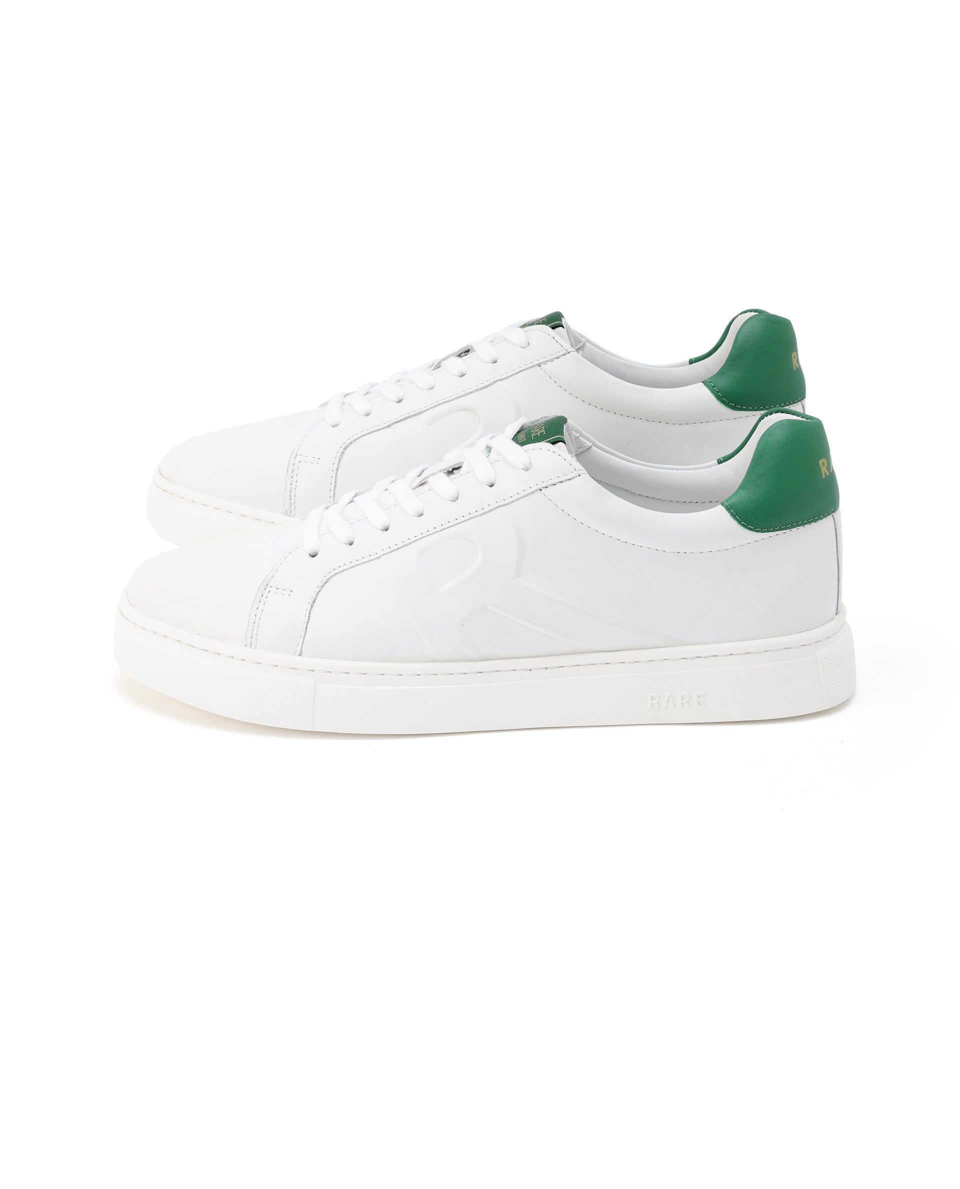 Rare Rabbit Men's Odessa Pro White Genuine Leather Low-Top Lace-up Sneaker Shoes