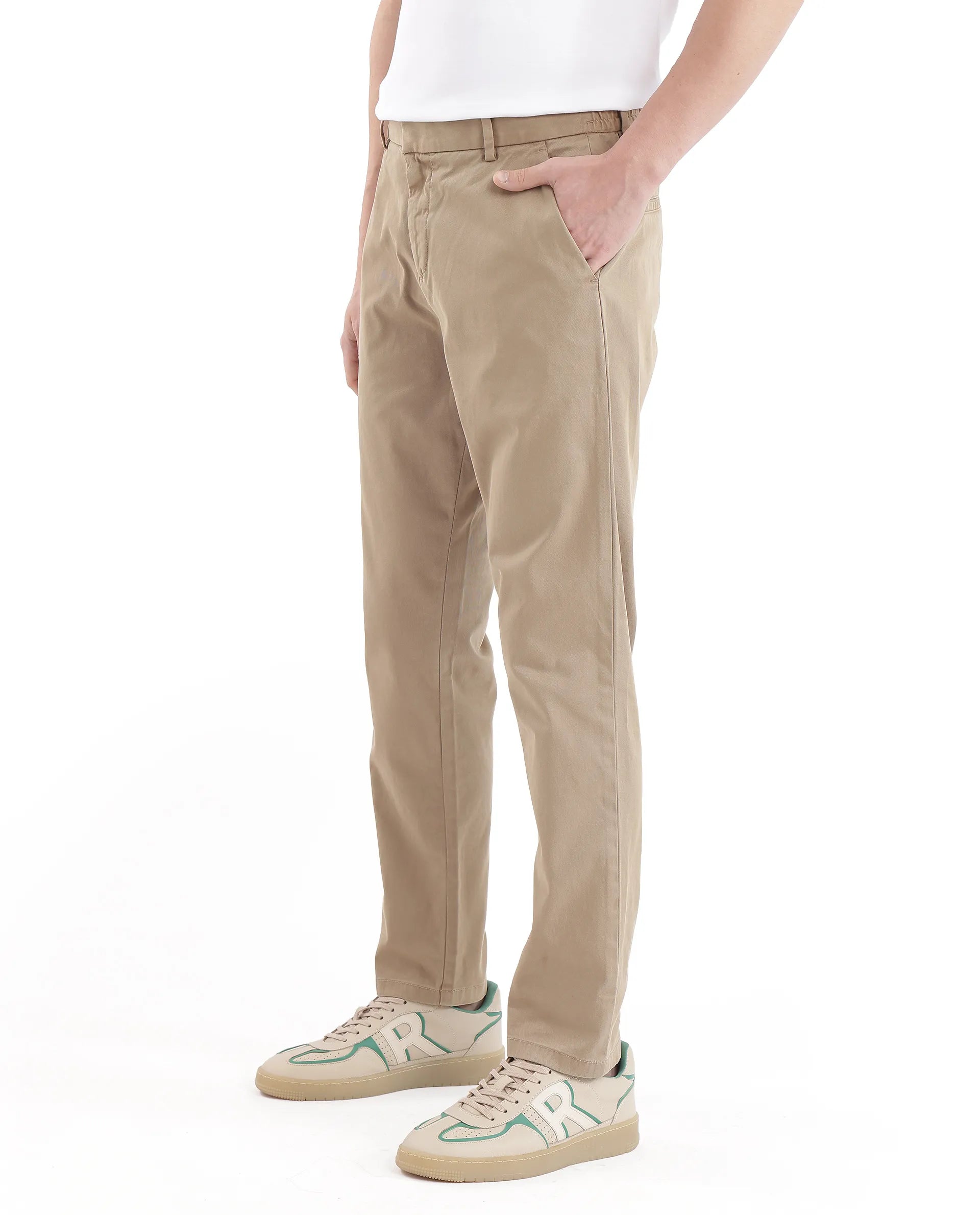 RARE RABBIT MENS ORANY OLIVE TROUSER COTTON LYCRA SOLID