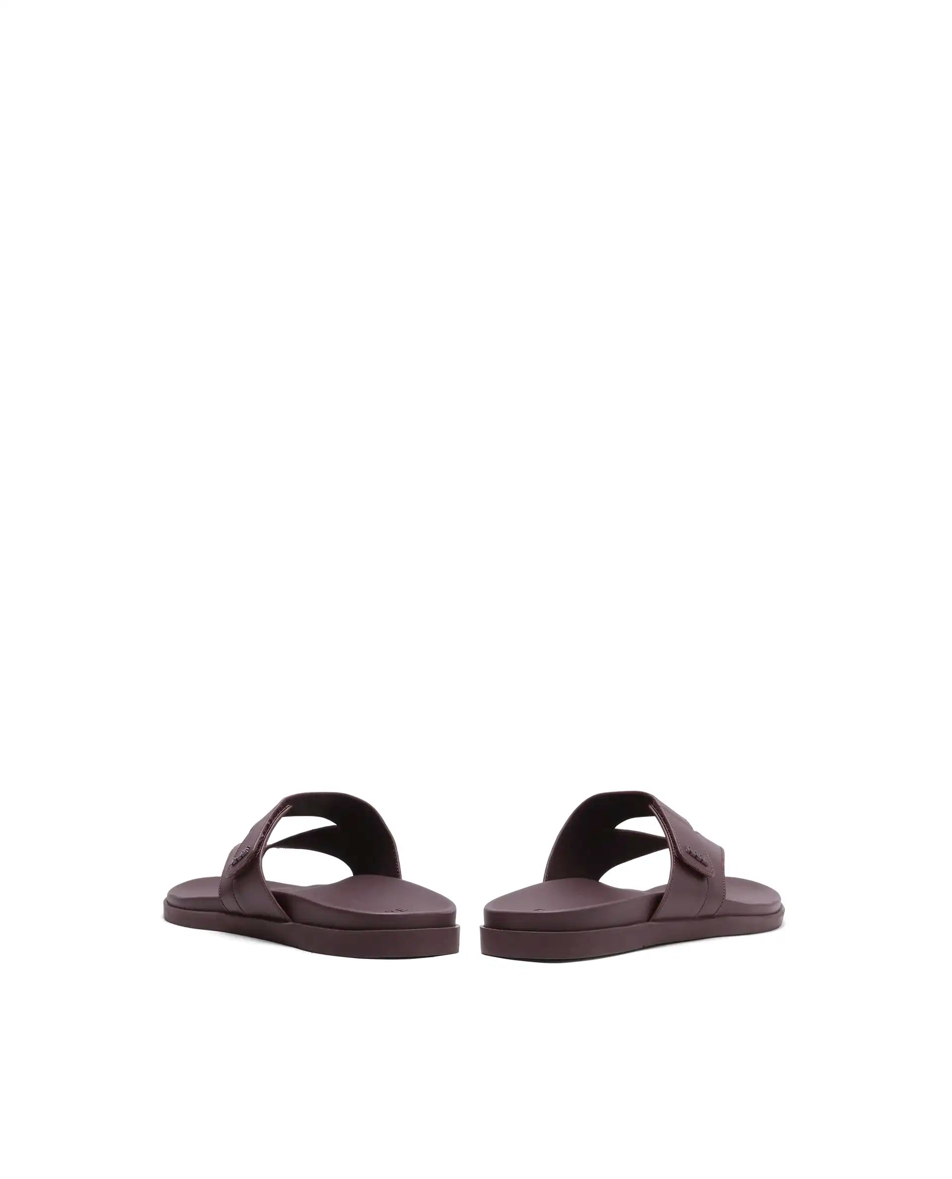 Rarez Men's Orin Dark Holy Rust Leather Upper Material TPR Sole Sandal