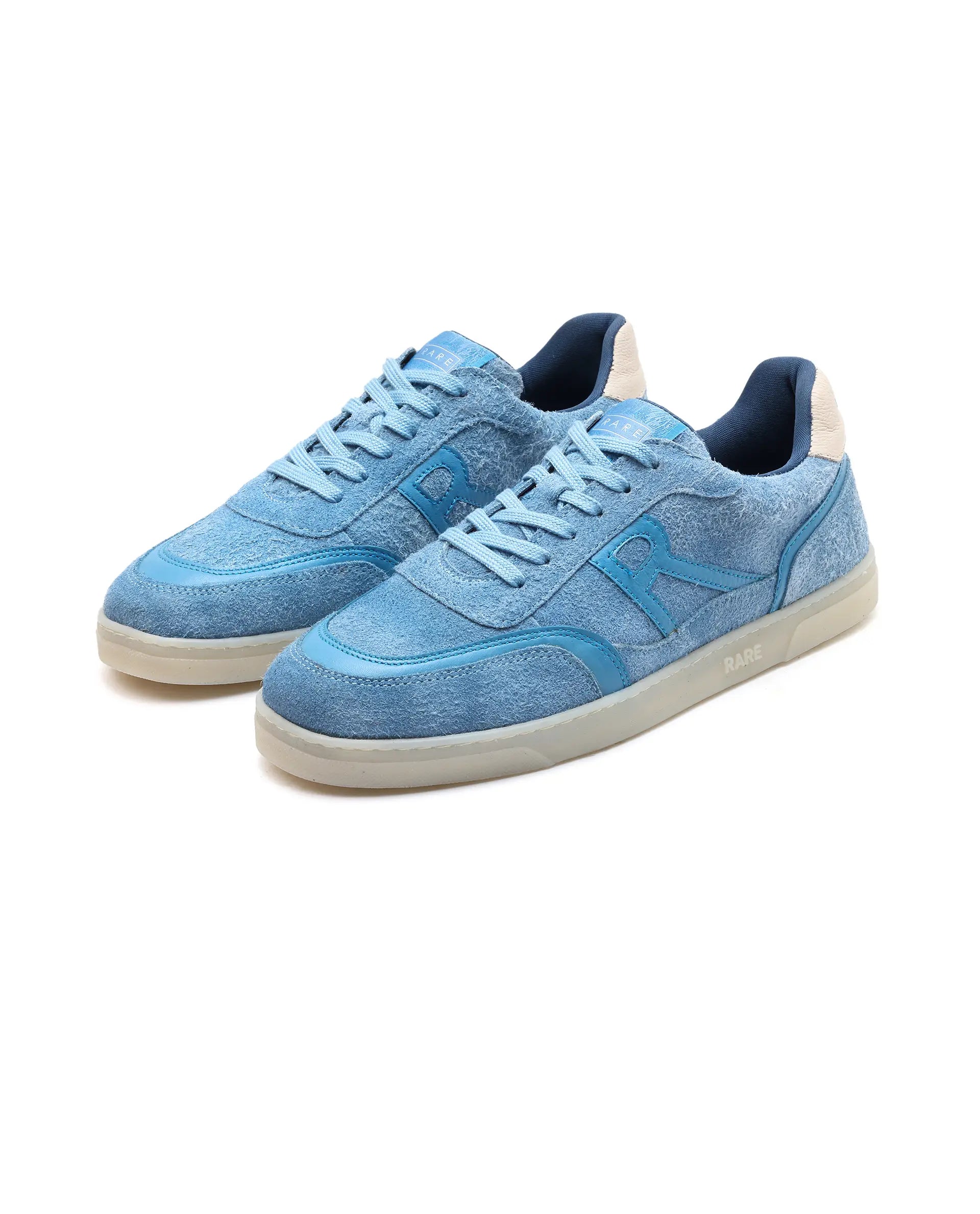 Rare Rabbit Men Orla Blue Lace-Up Closure Suede Sneaker