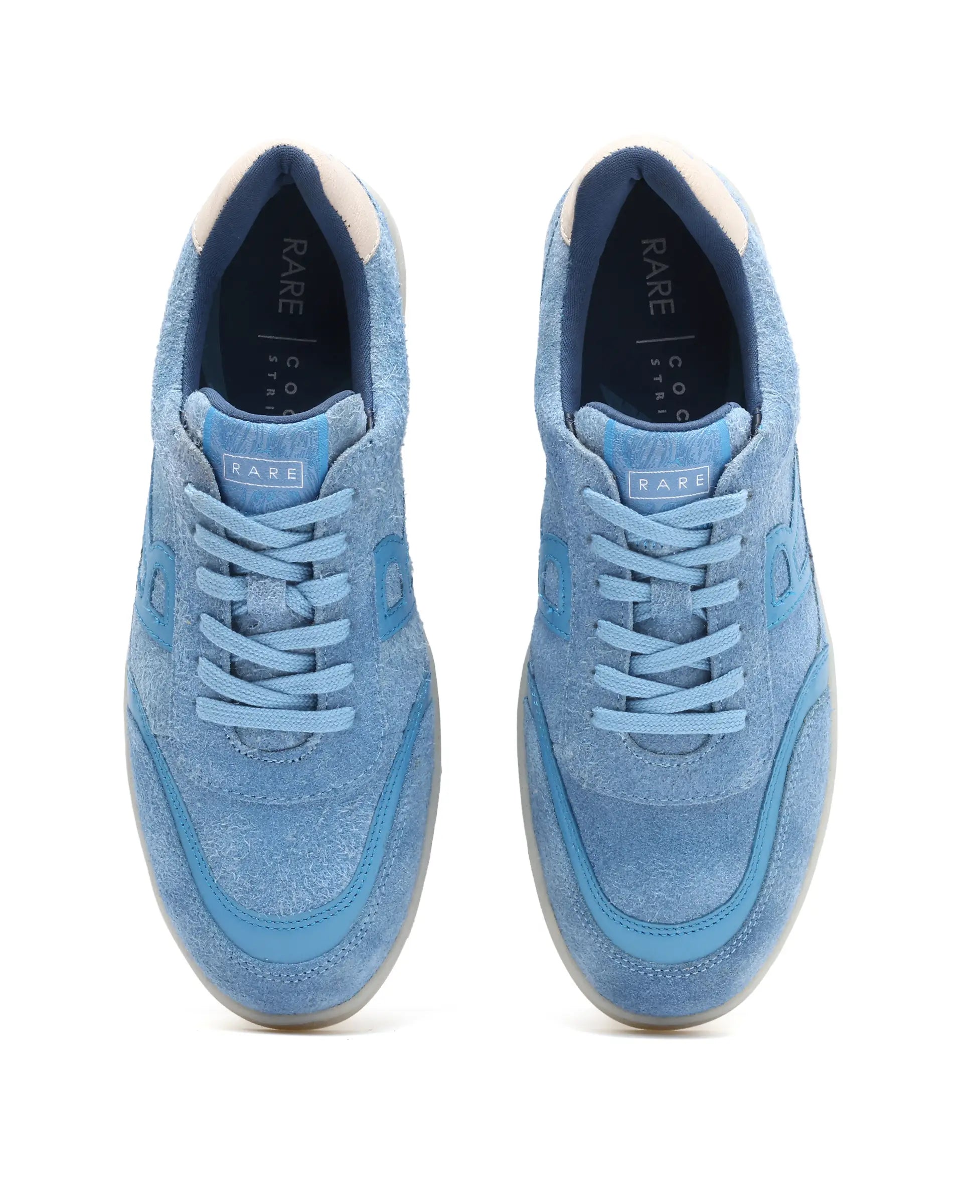 Rare Rabbit Men Orla Blue Lace-Up Closure Suede Sneaker