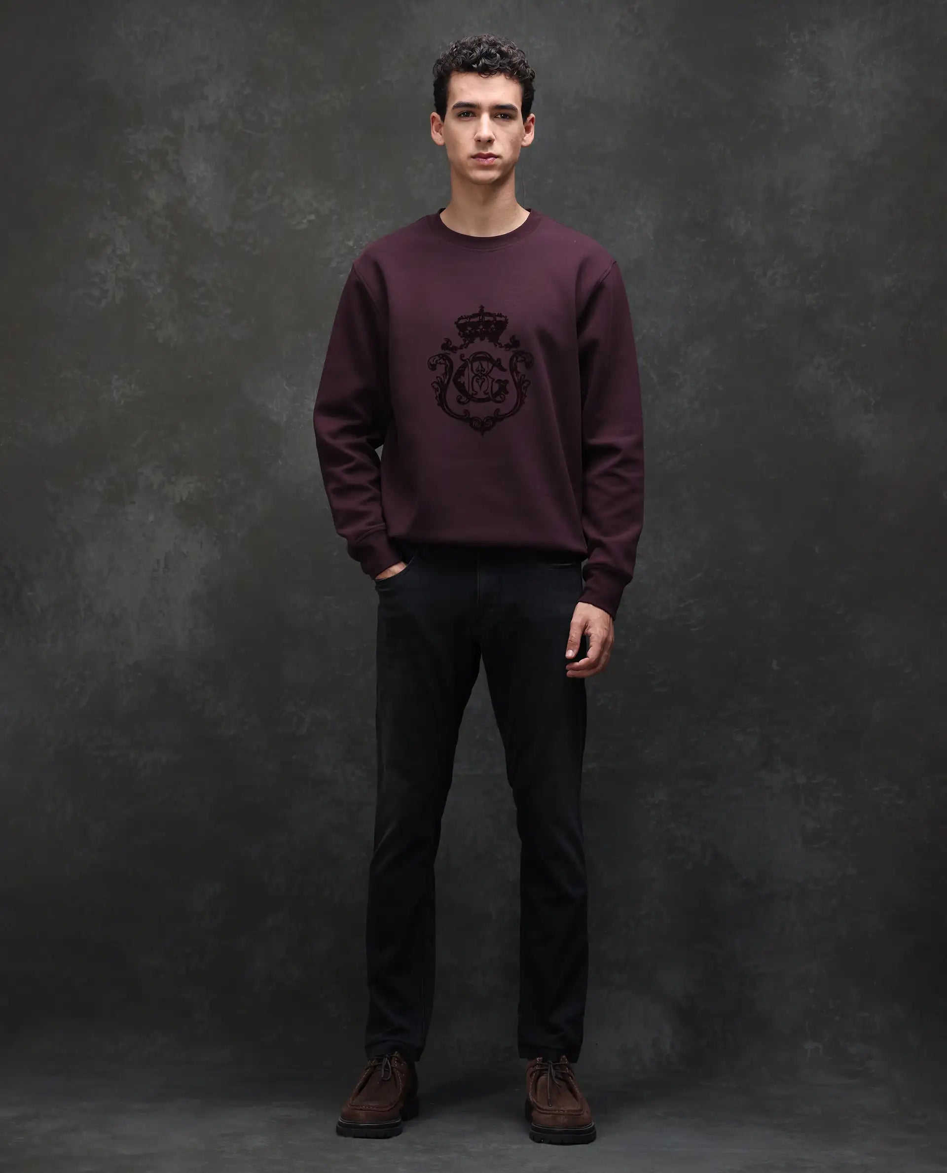 Rare Rabbit Men's Orleans Black Cotton Plain Hawk Slim Fit Jeans