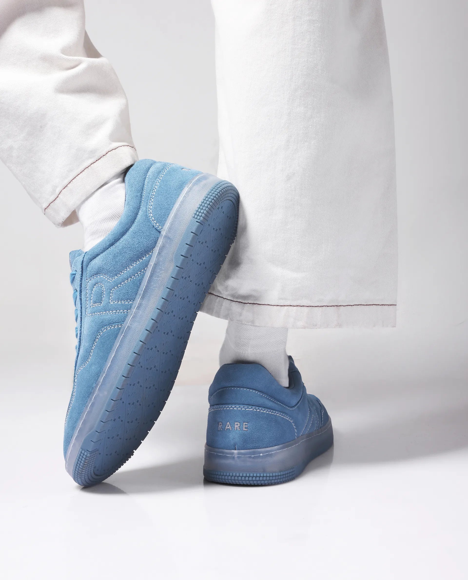 Rare Rabbit Men Oslo Blue Lace-Up Closure Sneaker