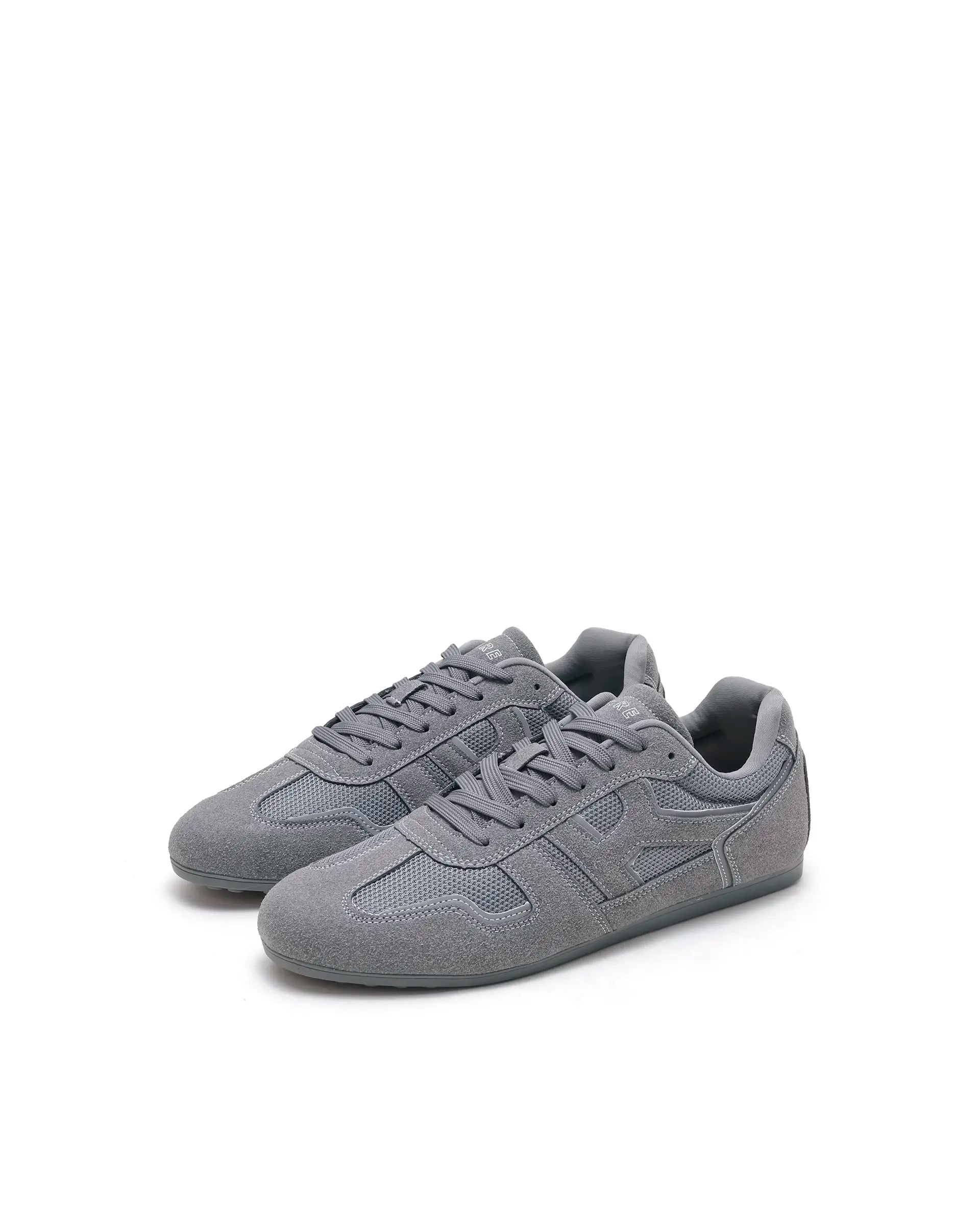 Rarez Mens Otimo-M Light Grey Micro Suede Sneaker