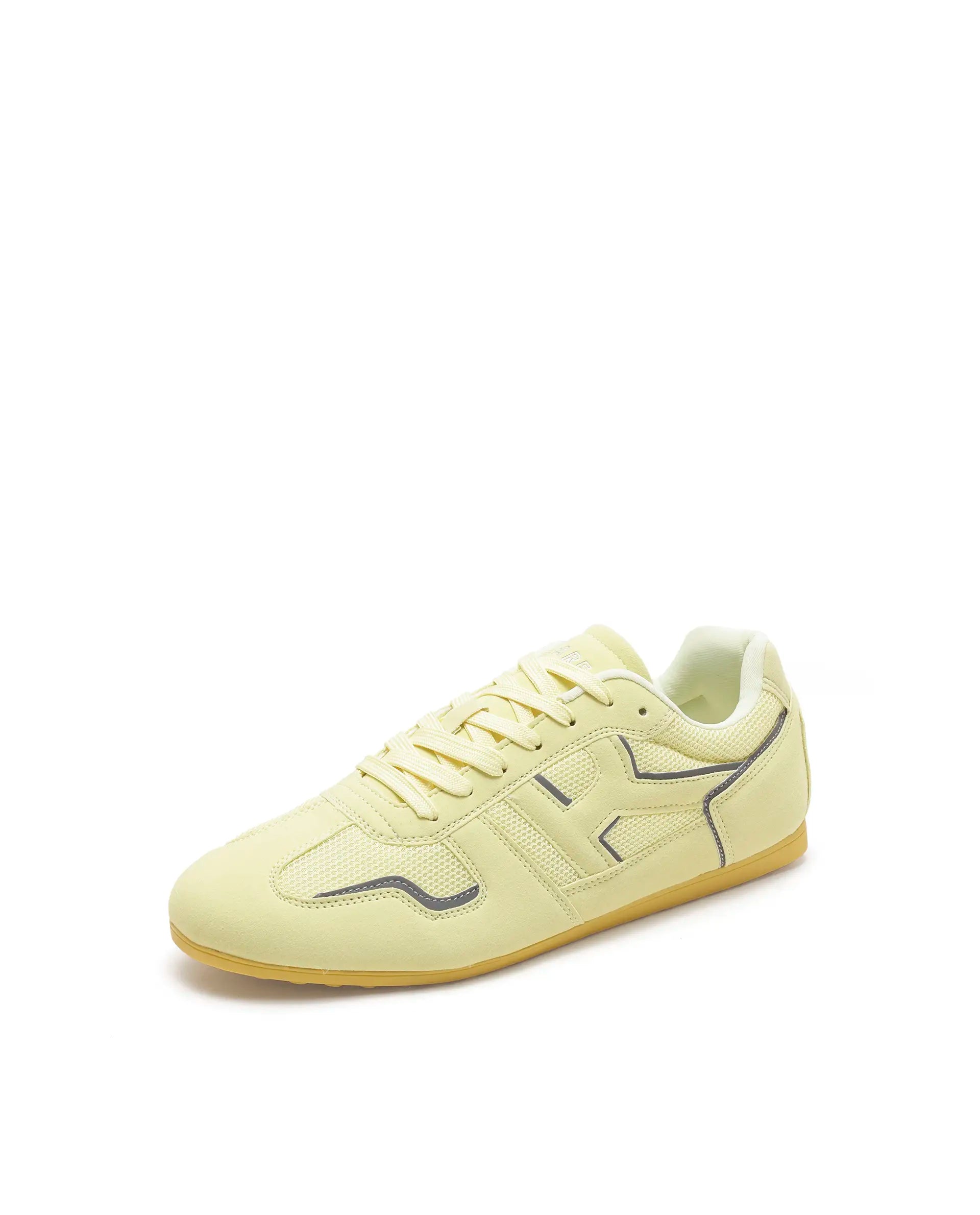 Rarez Unisex Otimo Light Yellow Micro Suede Sneaker
