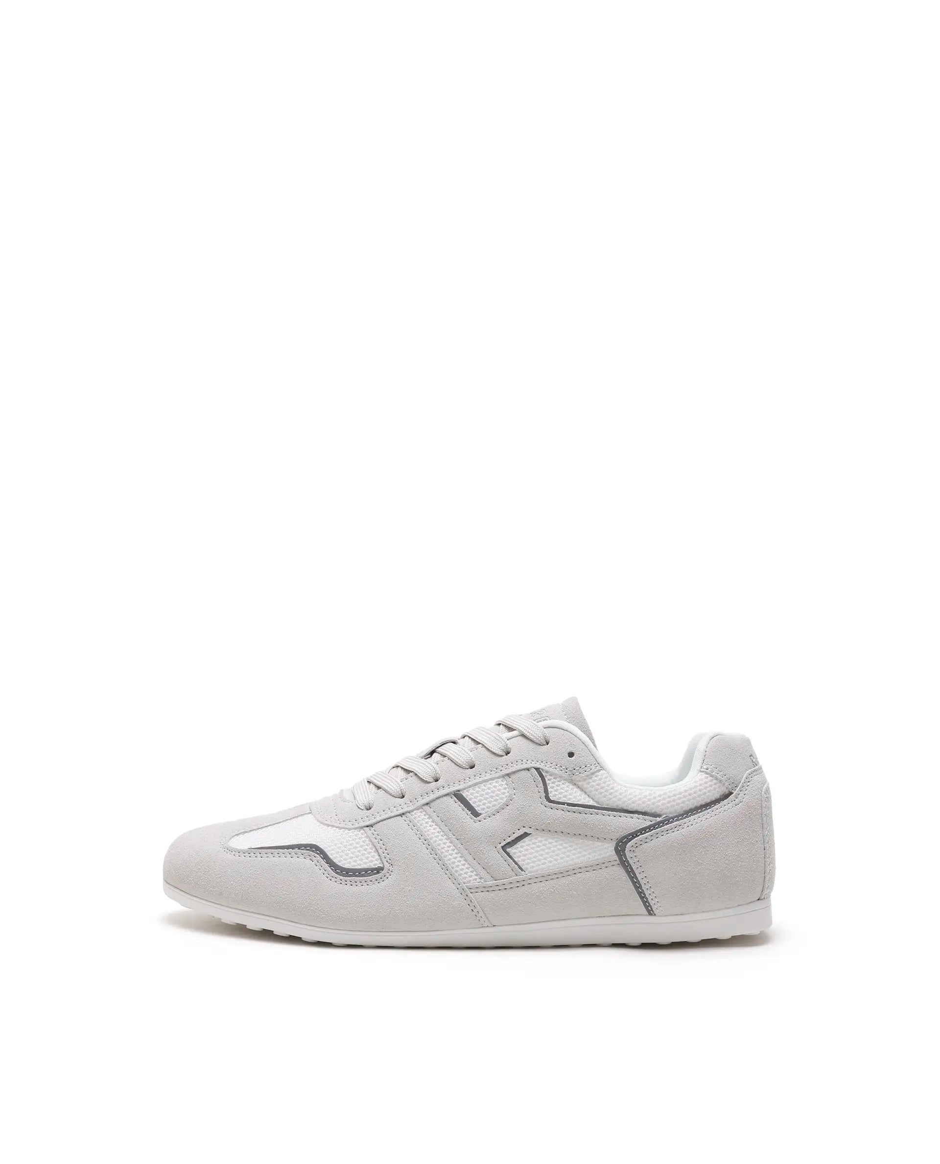 Rarez Unisex Otimo White Micro Suede Sneaker