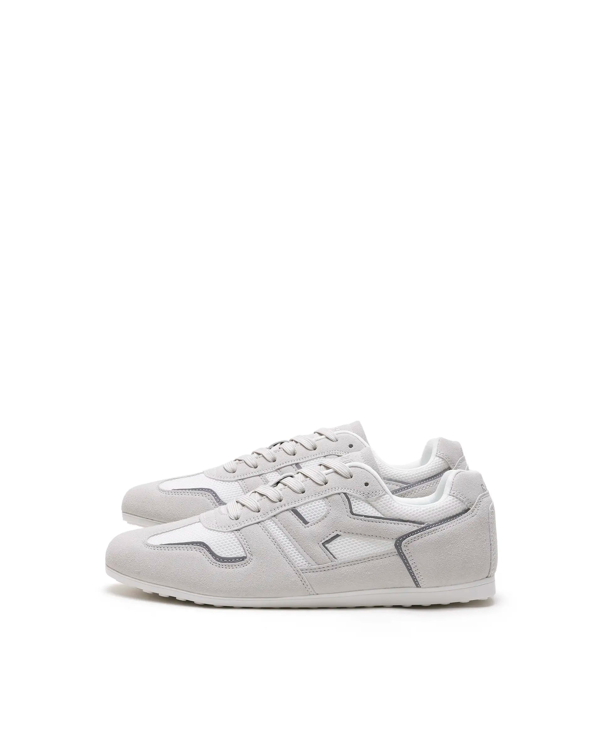 Rarez Unisex Otimo White Micro Suede Sneaker