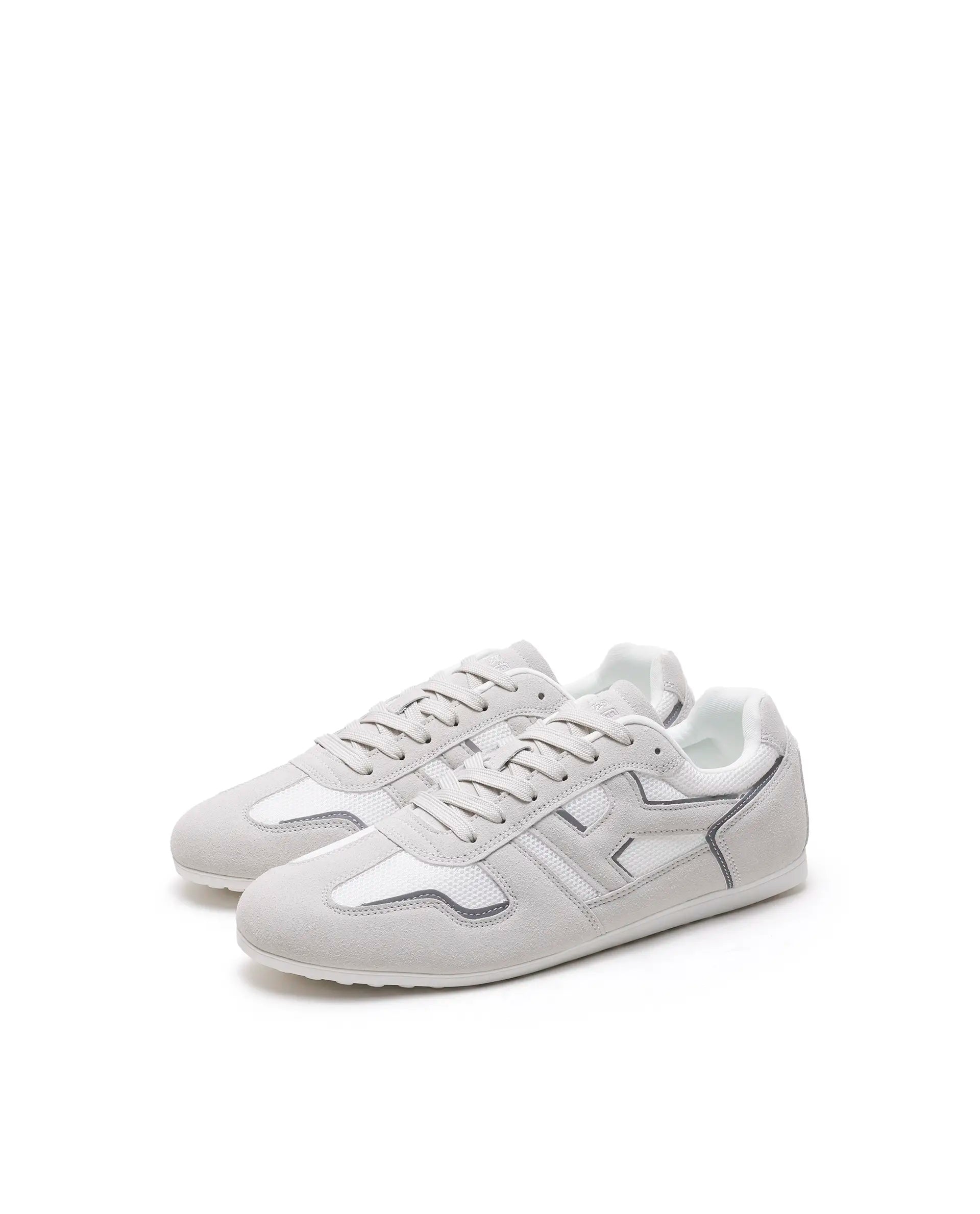 Rarez Unisex Otimo White Micro Suede Sneaker