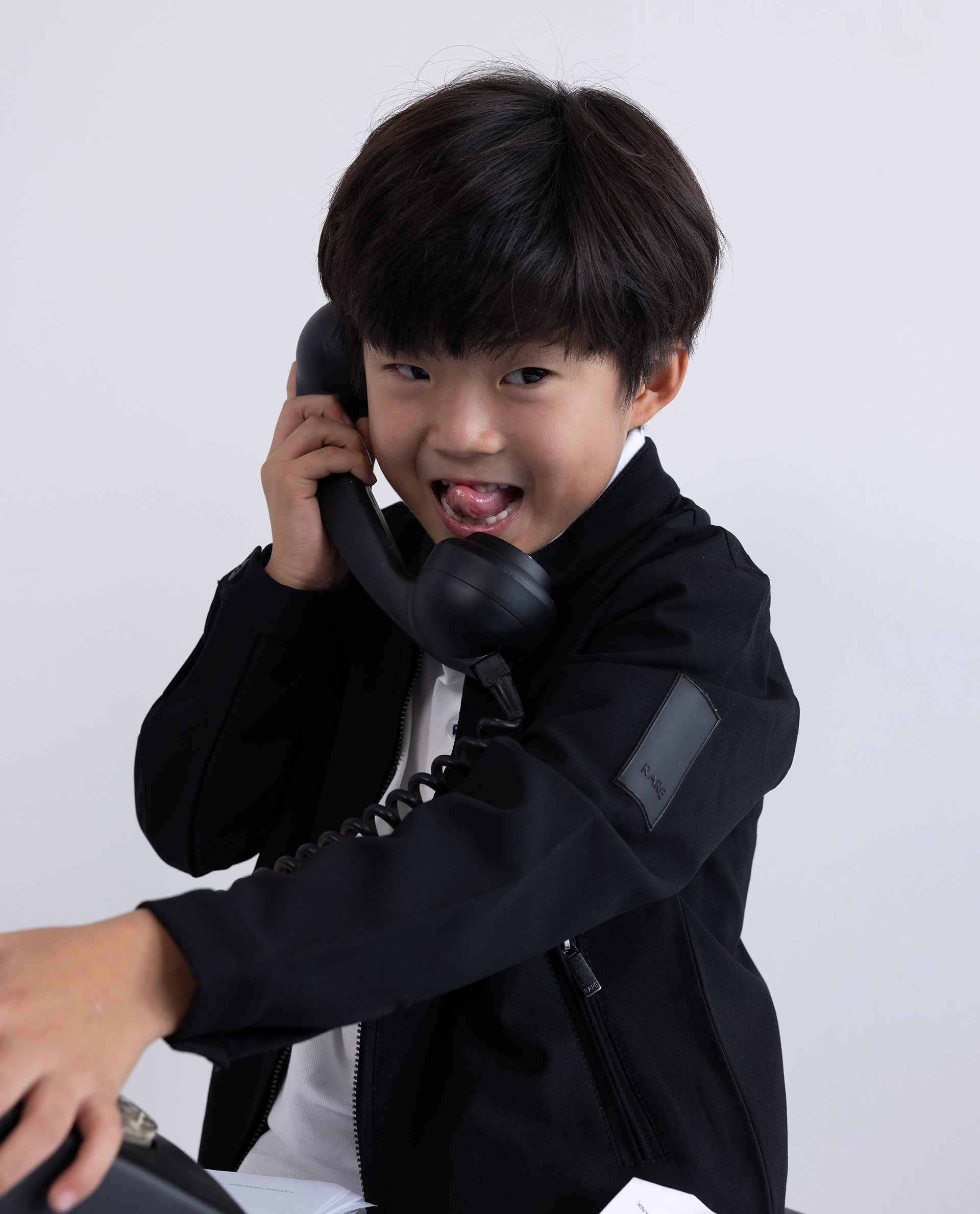 Rare Ones Kids Ozack Black Cotton Zipper Full Sleeve Jacket