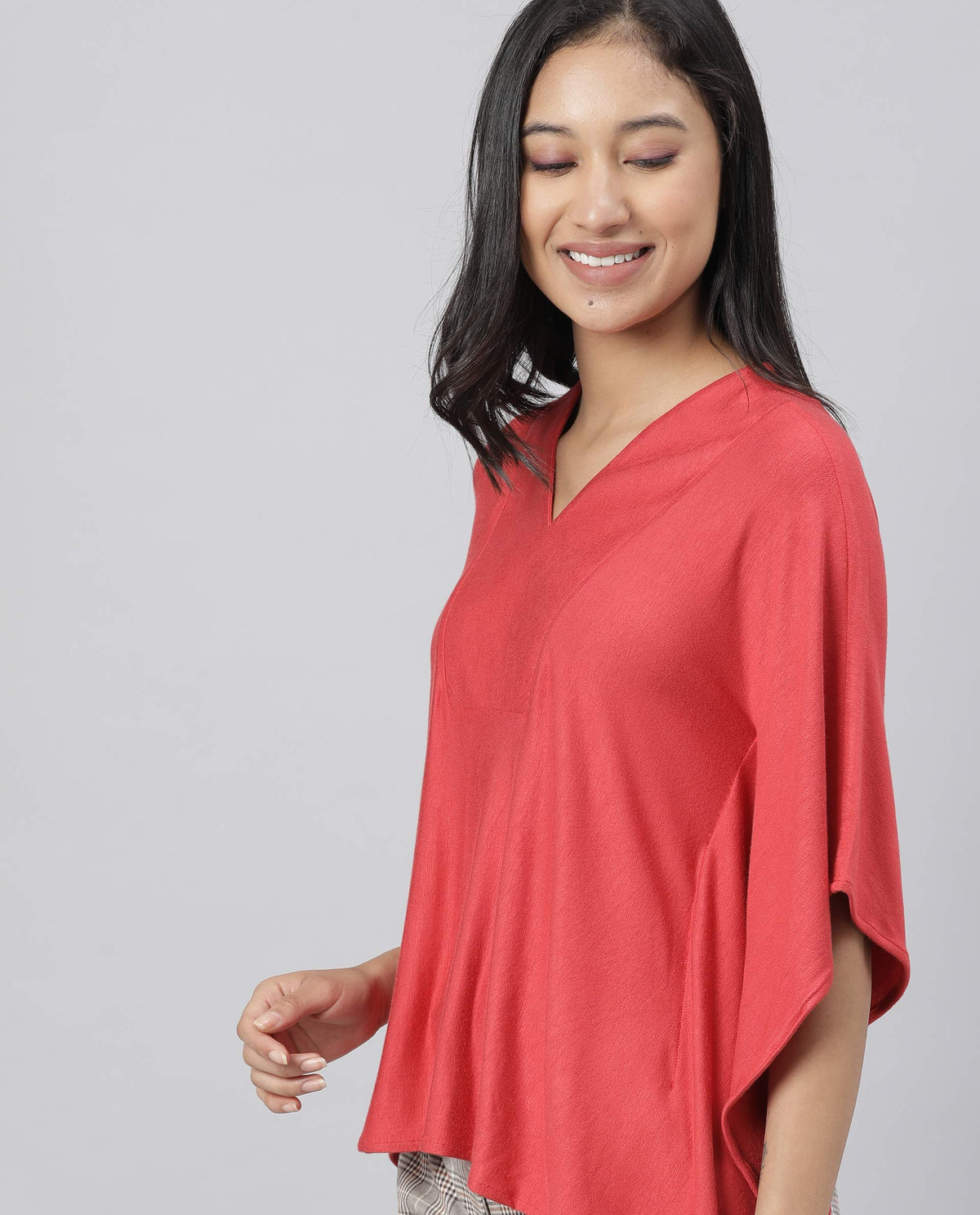 Rareism Women Pal Red Top Full Sleeves Solid