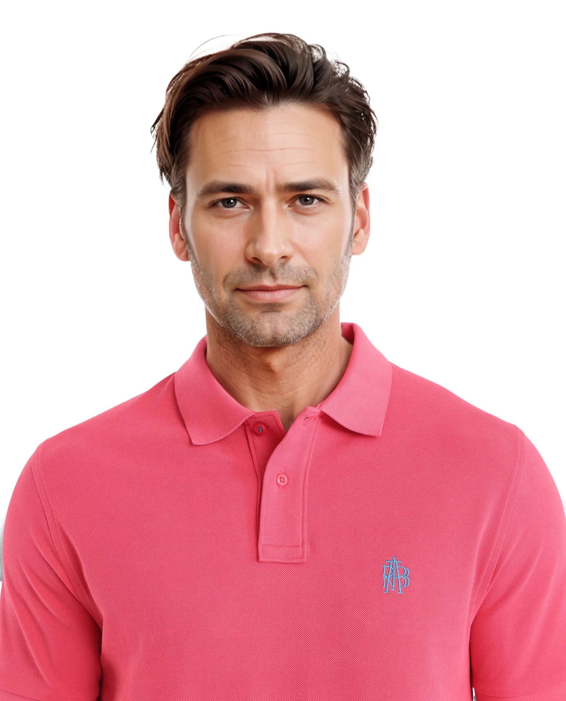 Rare Rabbit Men Pare-1 Red Cotton Fabric Short Sleeve Collared Neck Regular Fit Printed Polo