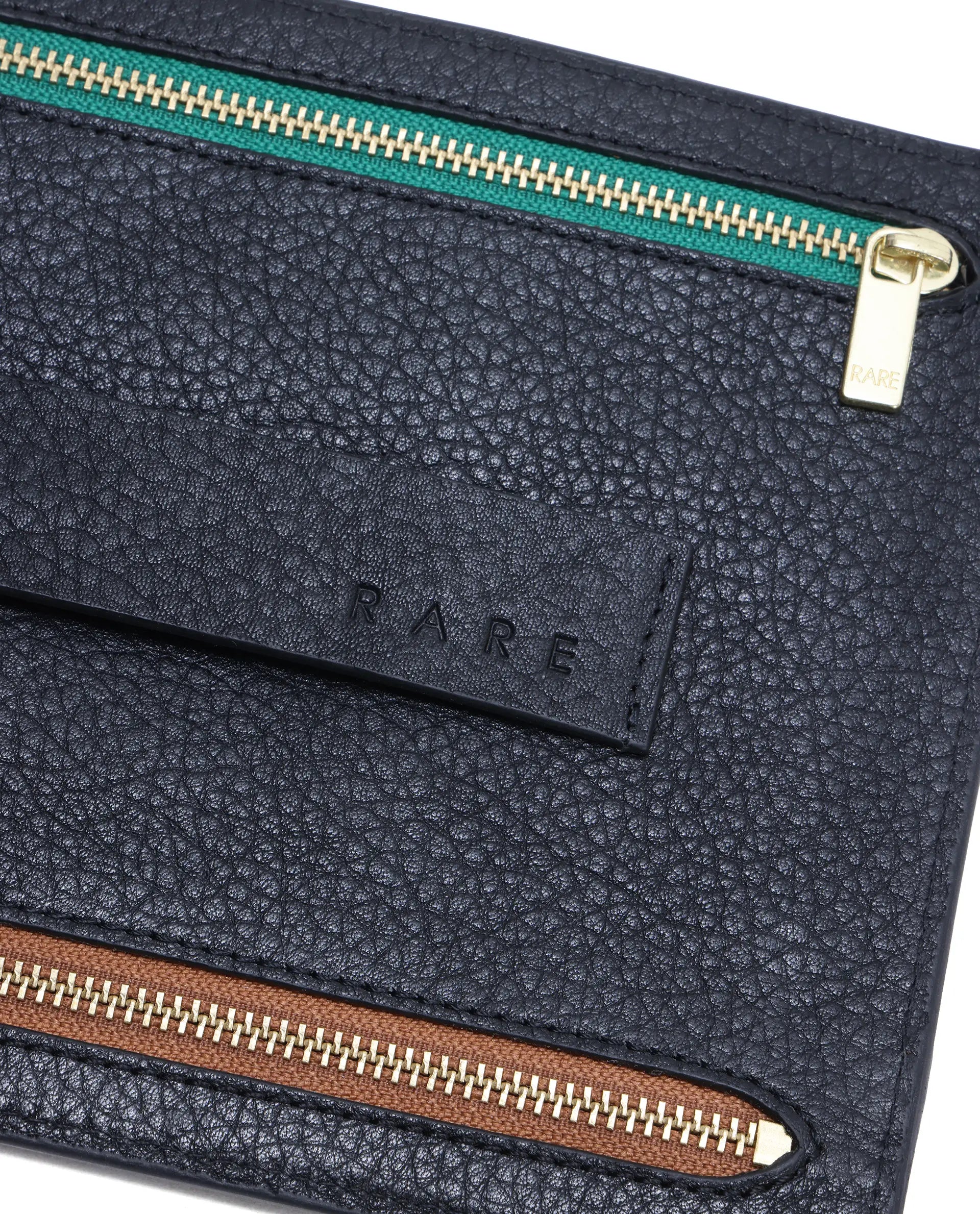 Rare Rabbit Men's Paspow Black Leather Passport Holder