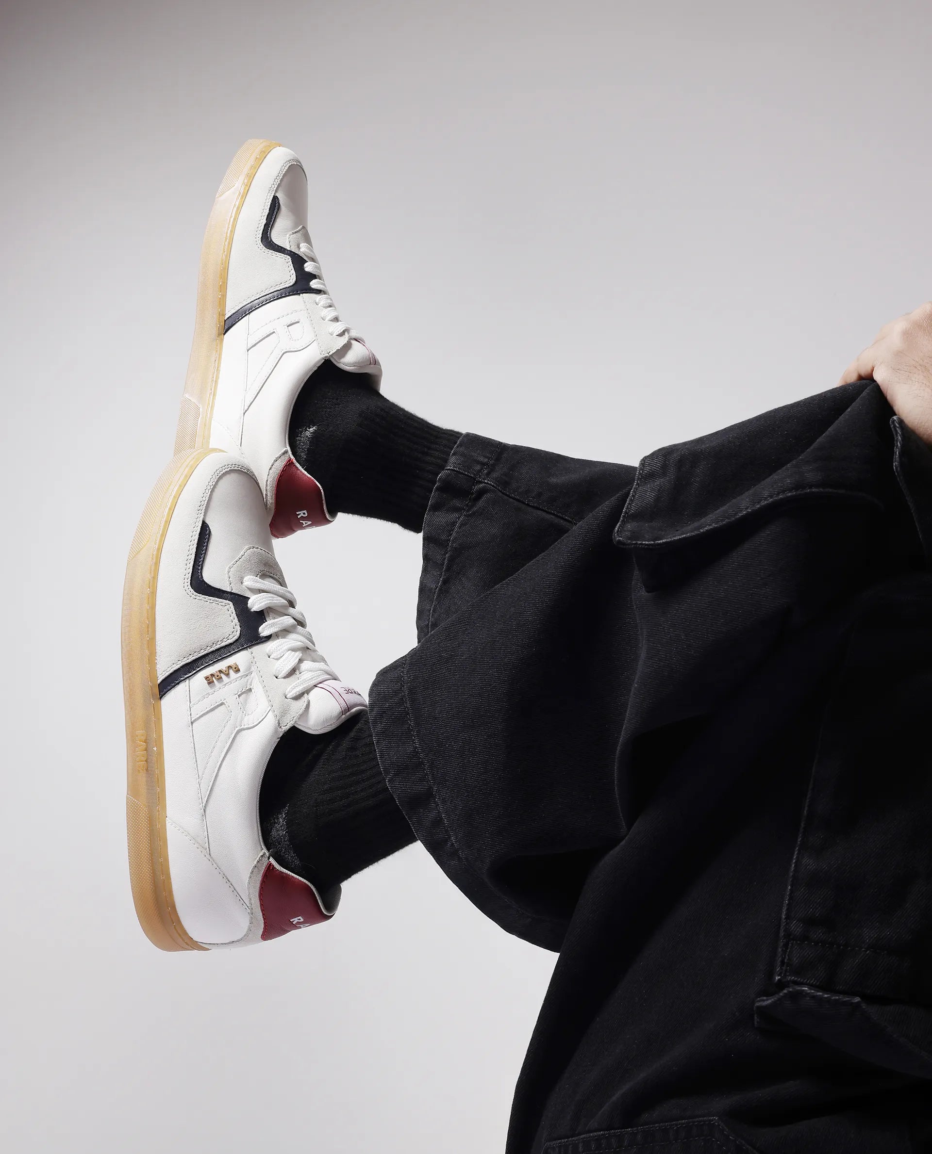 Rare Rabbit Men Pegasus White Lace-Up Shoes