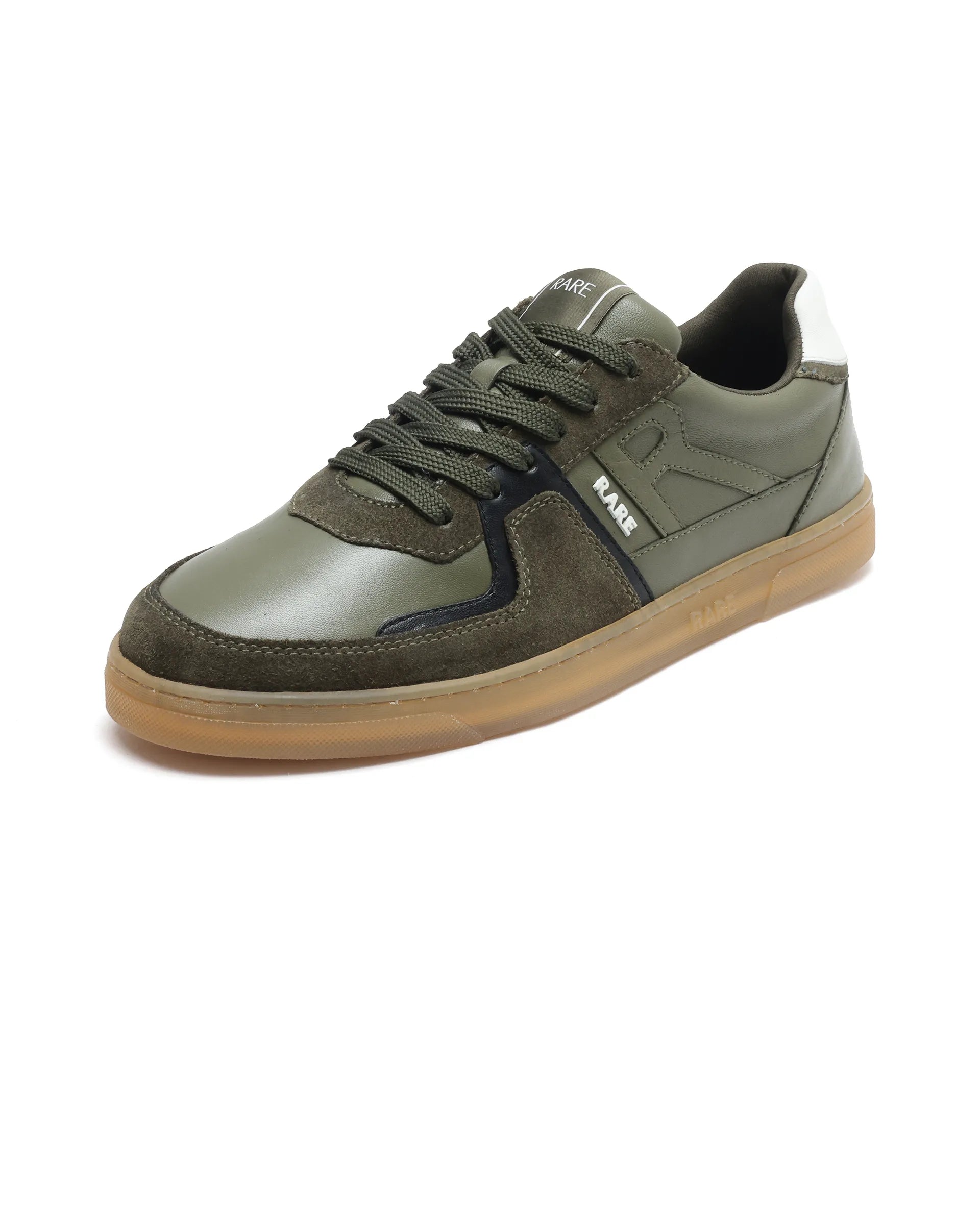 Rare Rabbit Men Pegasus Olive Lace-Up Shoes