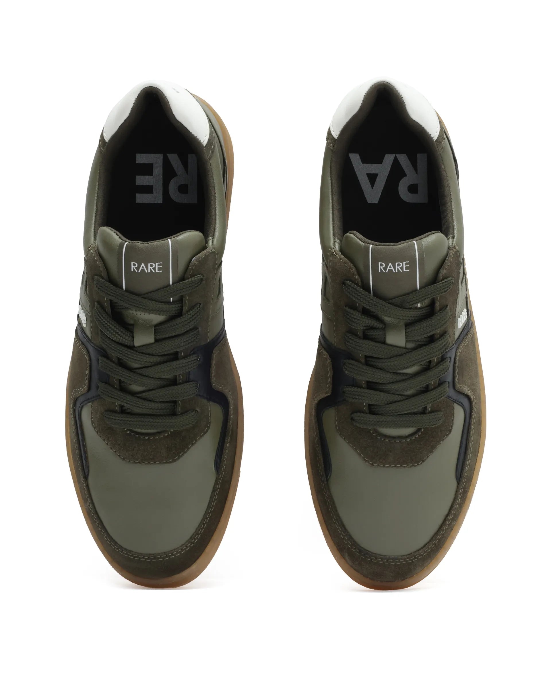 Rare Rabbit Men Pegasus Olive Lace-Up Shoes