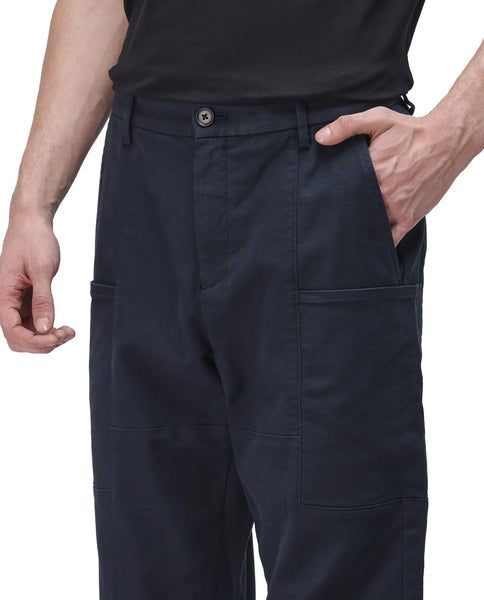 Rare Rabbit Men's Petro Dark Olive Cotton Elastane Fabric Straight Fit Cargo Style Trouser main image 1