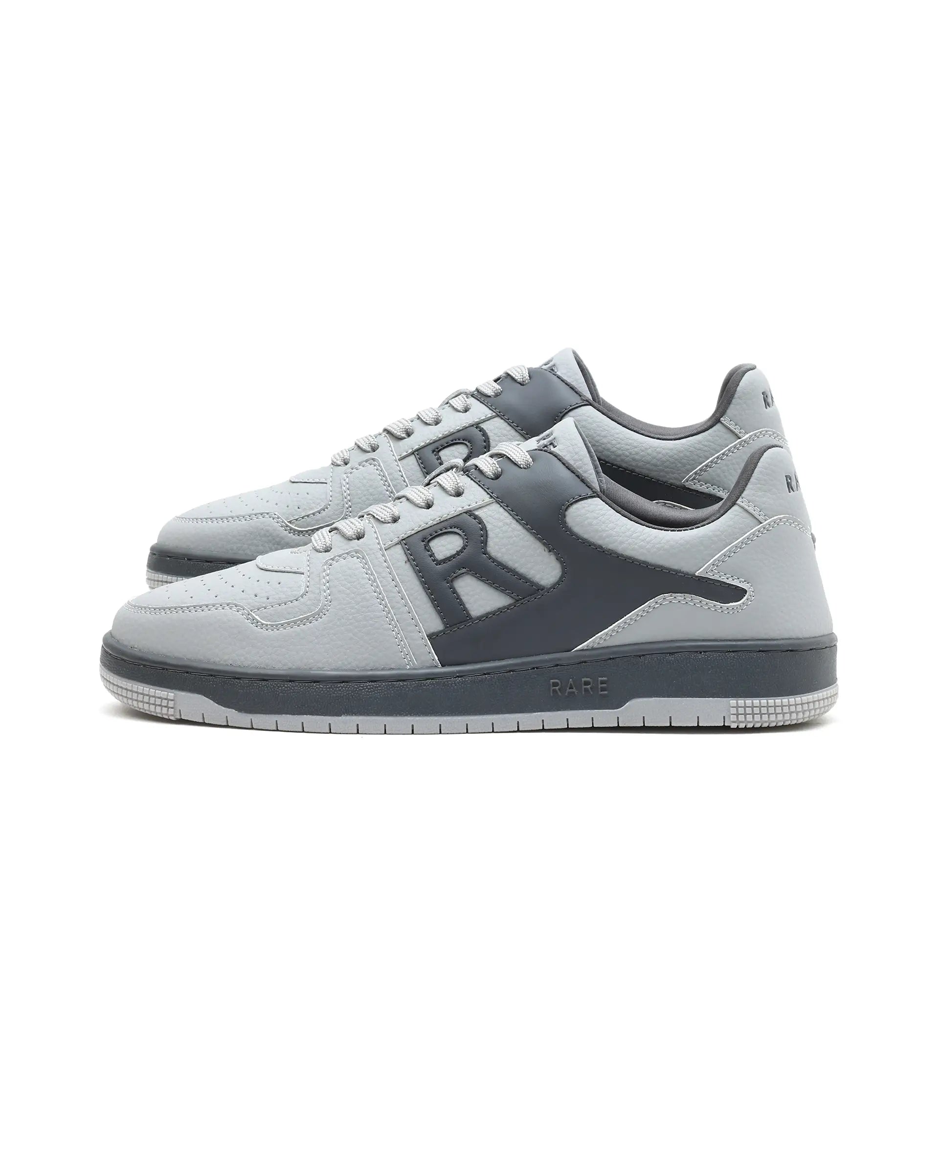 Rare Rabbit Men's Phantom Grey Micro Fiber Navy Causal Sneaker