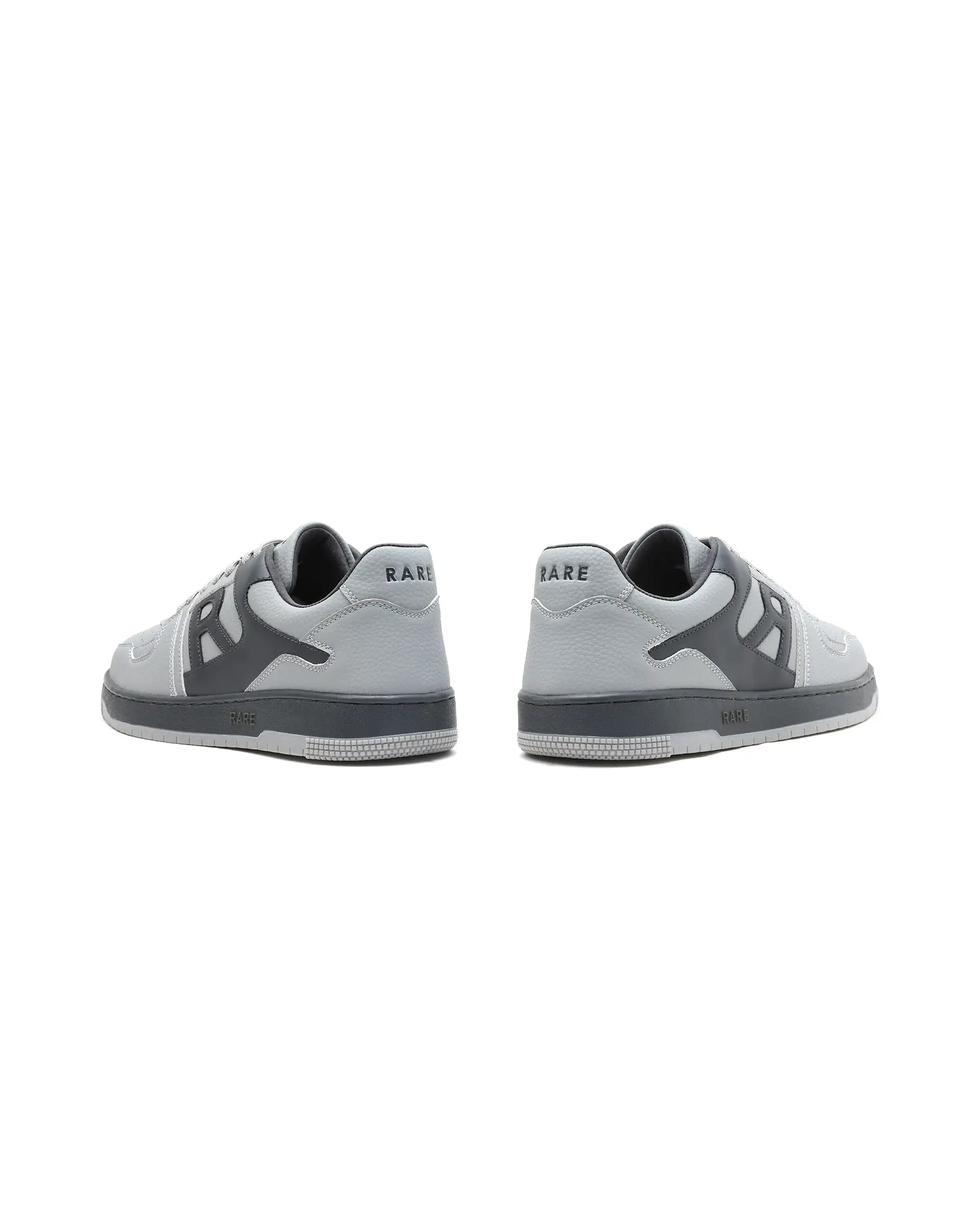 Rare Rabbit Men's Phantom Grey Micro Fiber Navy Causal Sneaker