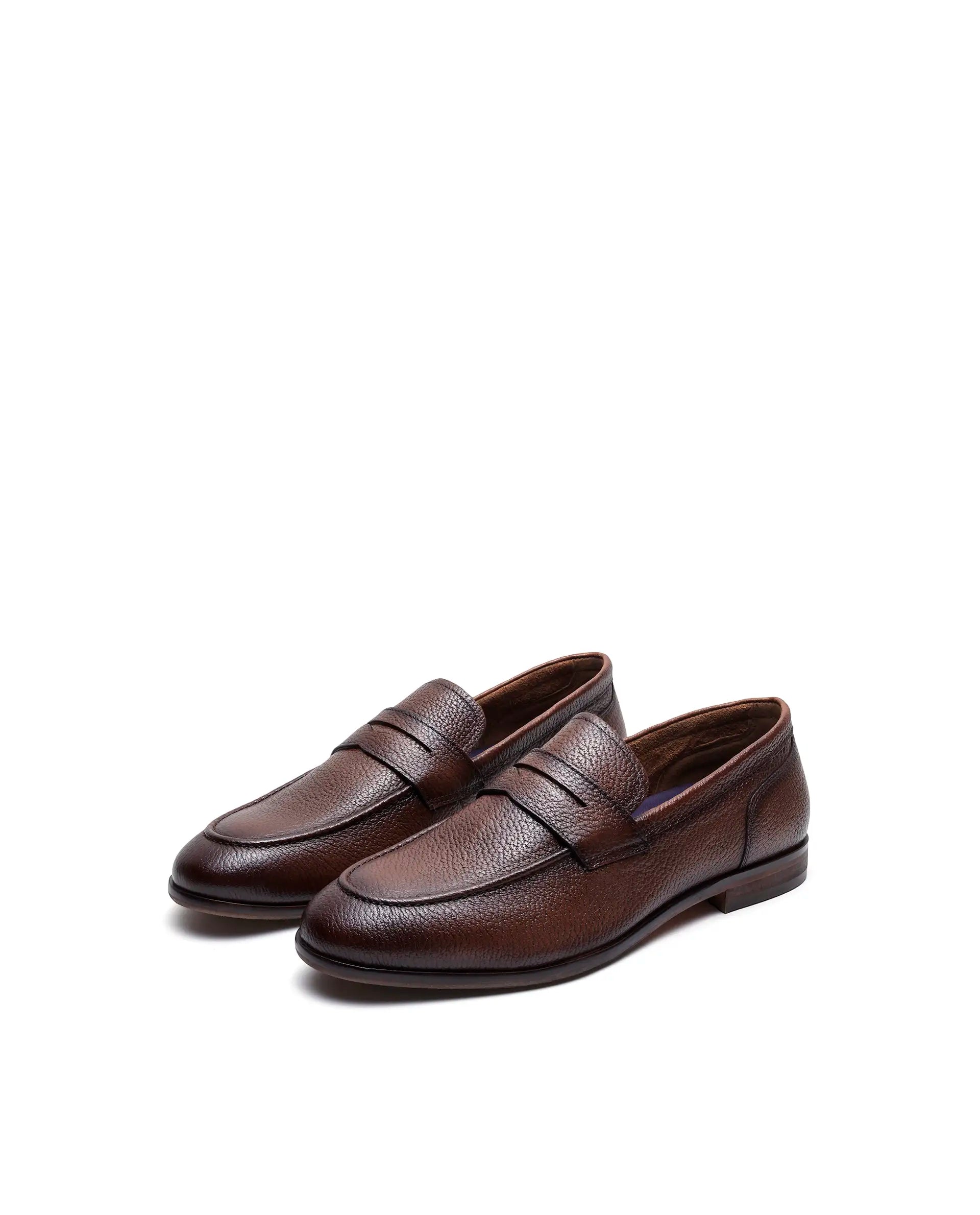 Rare Rabbit Men's Pinch Tan Leather Mocassin