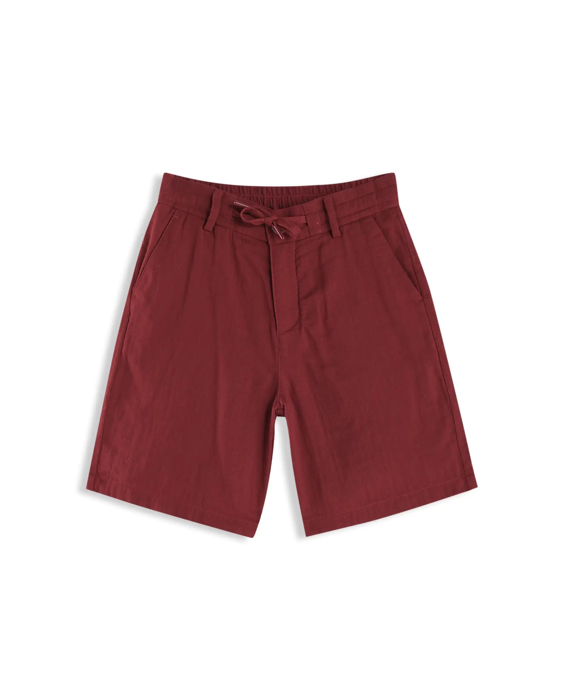 Rare Ones Kids Pinto-K-26 Red Cotton Blend Button Closure Regular Fit Shorts