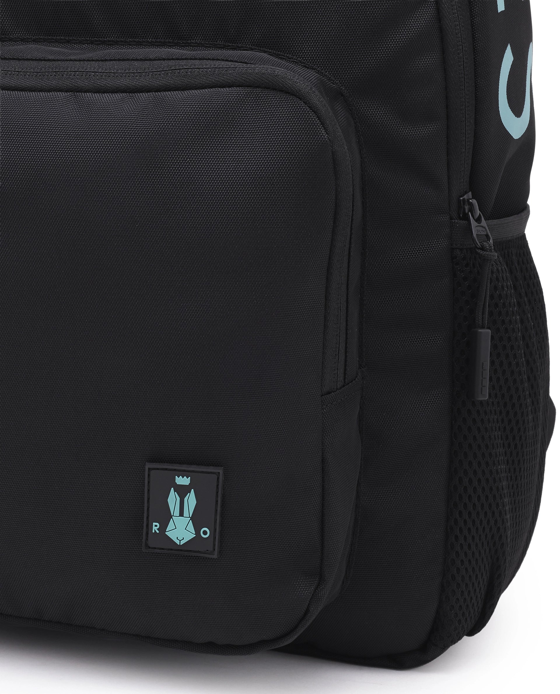 Rare Ones Kids Pitee Black Polyester Fabric Zipper Closure BackPack