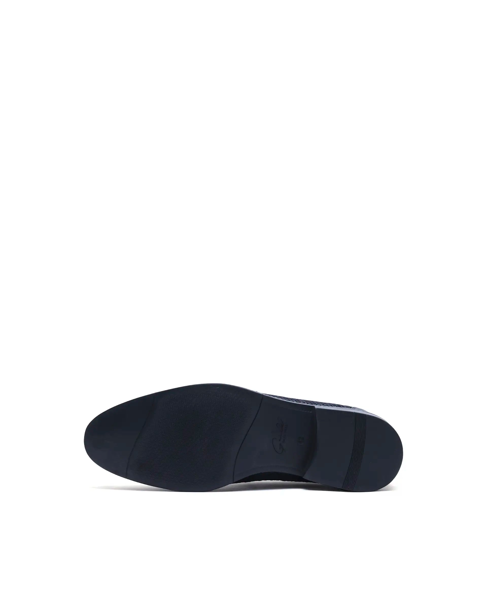 Rare Rabbit Men's Raffael Navy Leather Mocassin