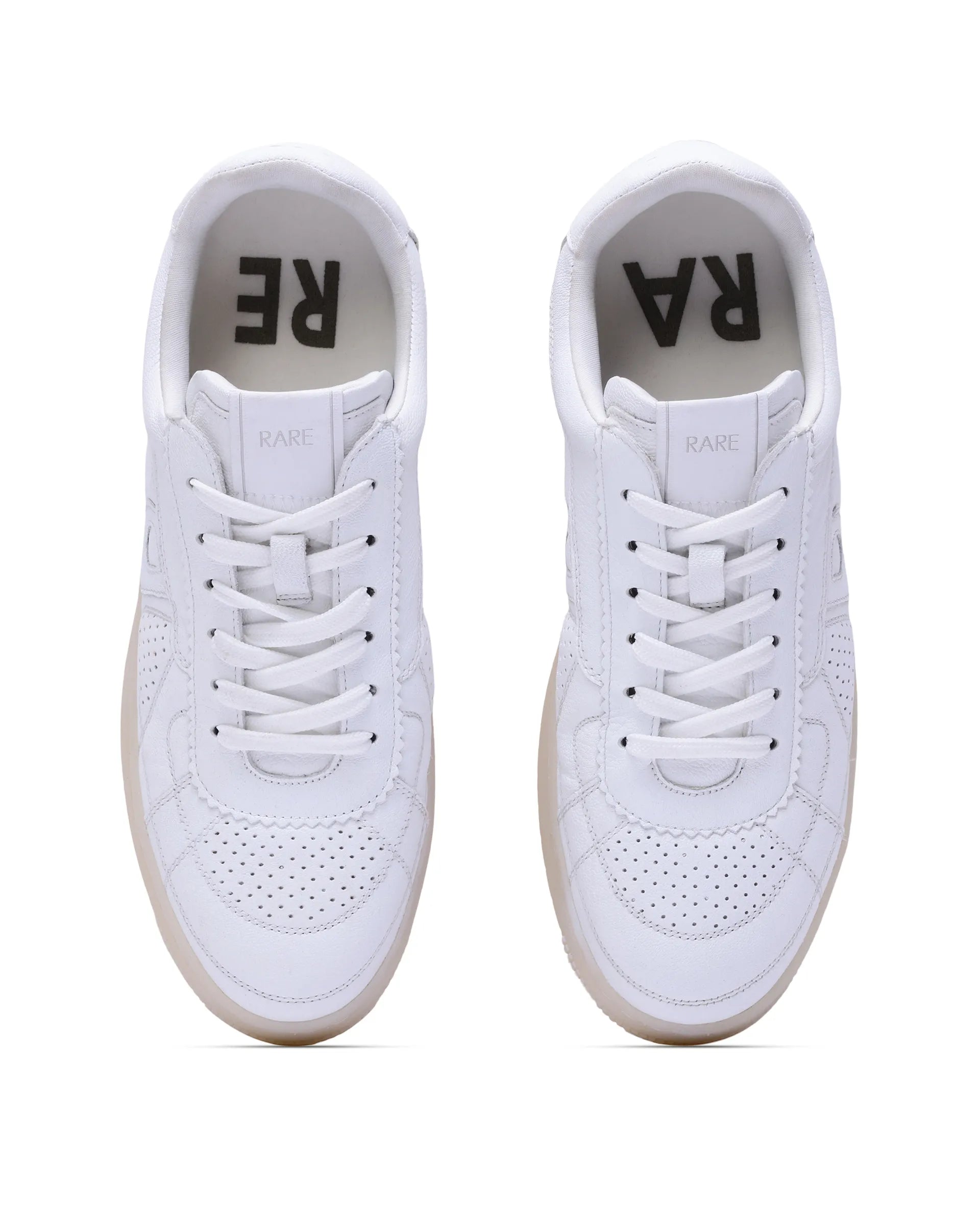 Rare Rabbit Men's Rango White Leather Lace-Up Closure Sneaker