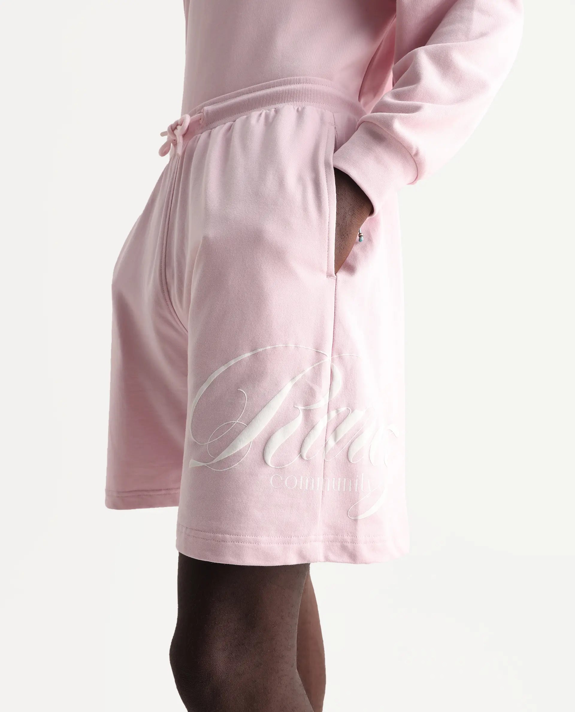 Rare Rabbit Men's Ranot Pink Cotton Graphic Print Oversized Fit Shorts