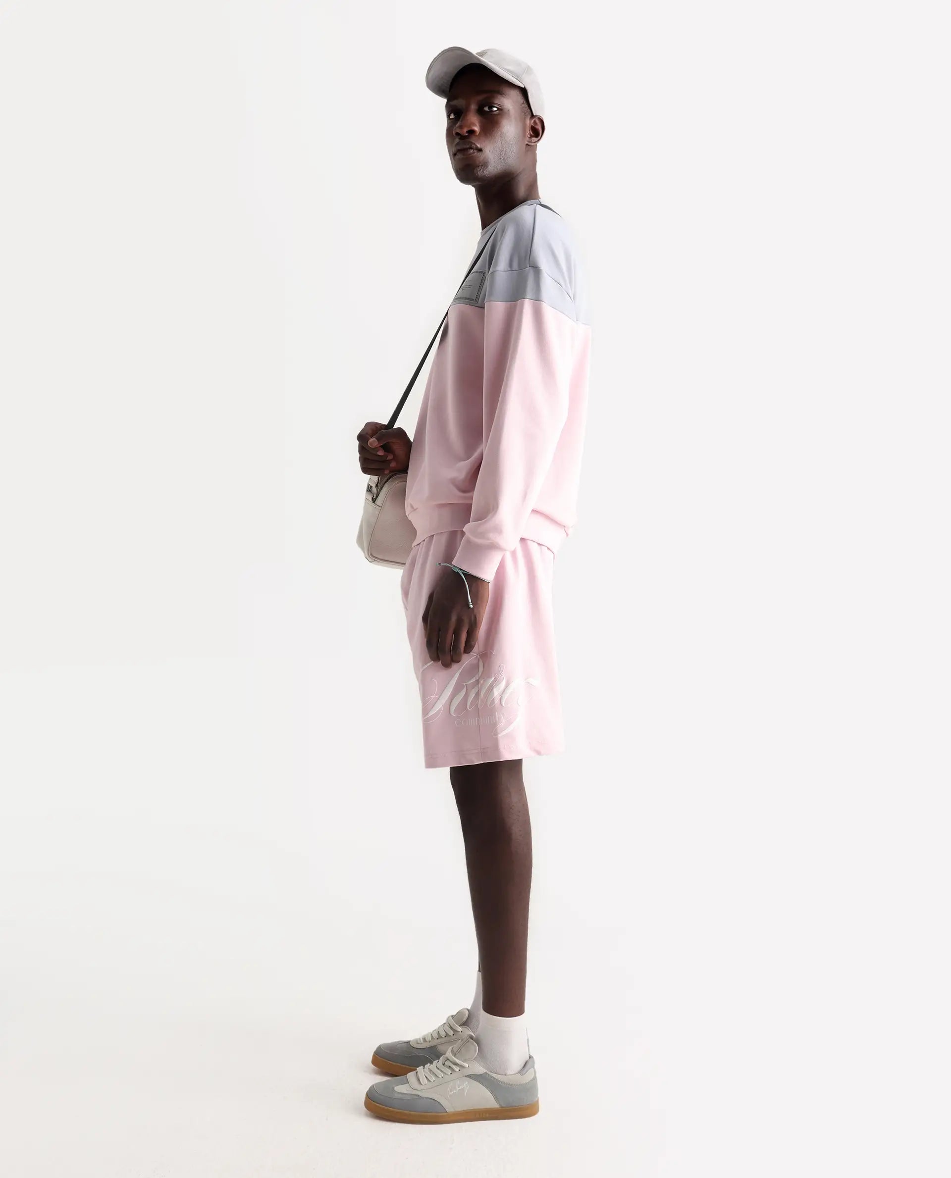 Rare Rabbit Men's Ranot Pink Cotton Graphic Print Oversized Fit Shorts