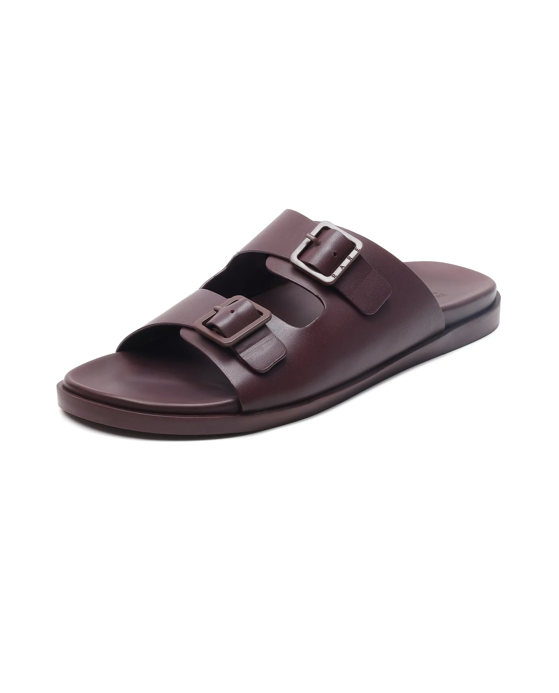 Rare Rabbit Men's Raro Bordo Leather Slip-On Closure Sandal