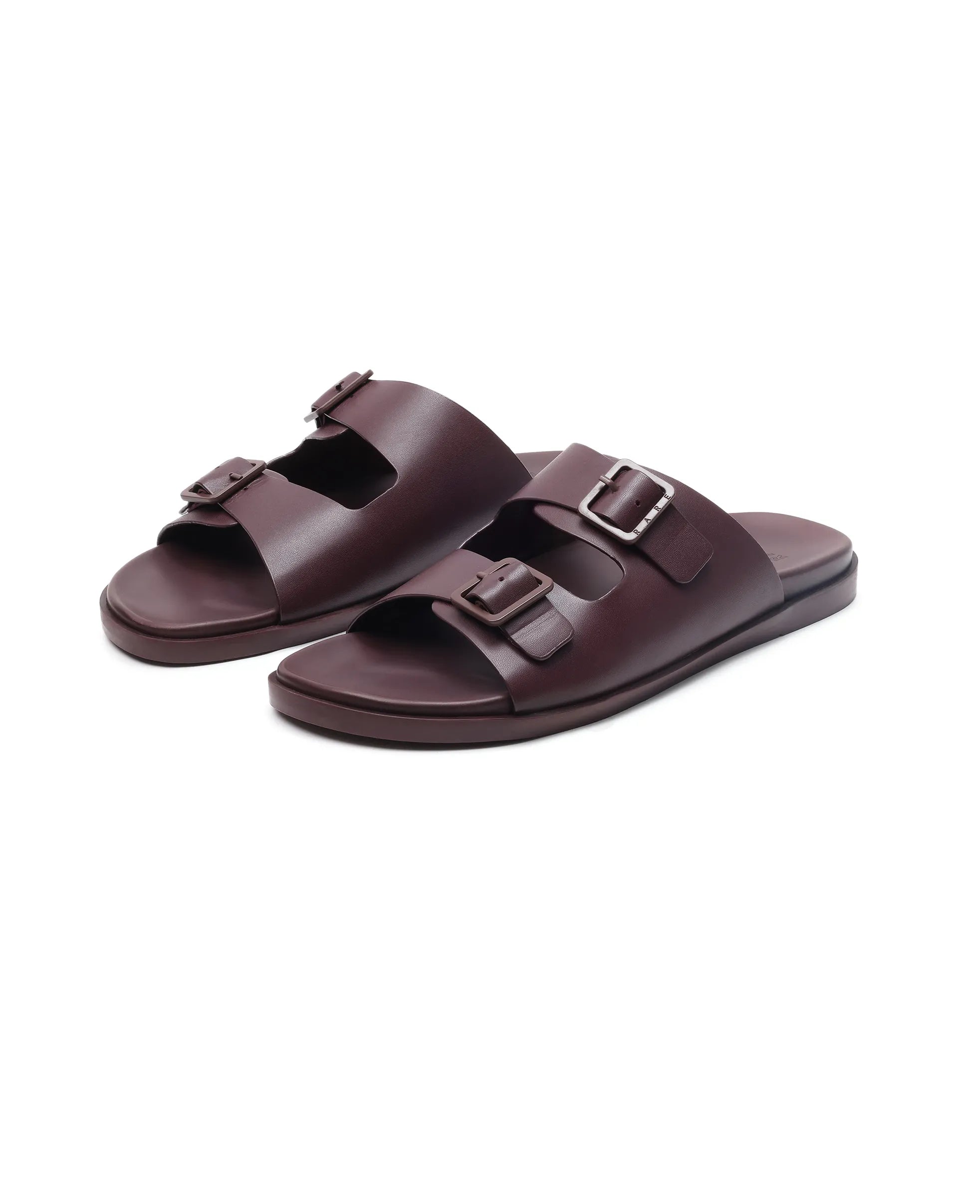 Rare Rabbit Men's Raro Bordo Leather Slip-On Closure Sandal