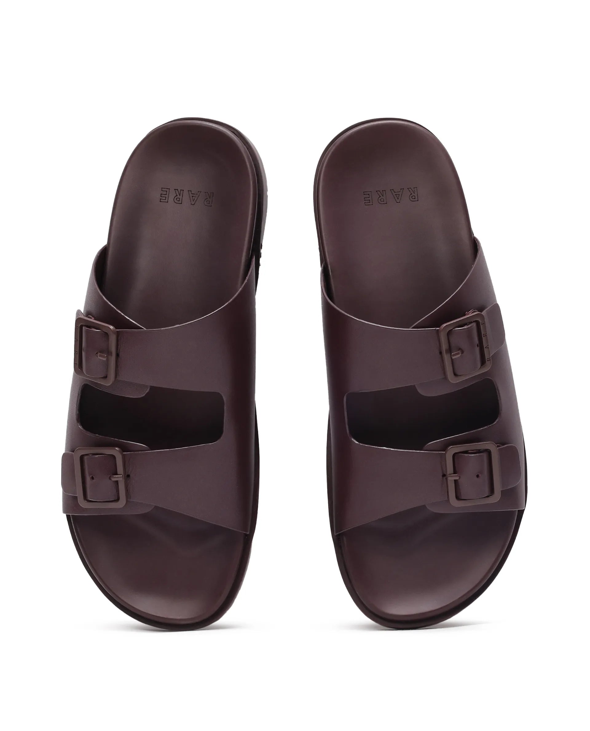 Rare Rabbit Men's Raro Bordo Leather Slip-On Closure Sandal