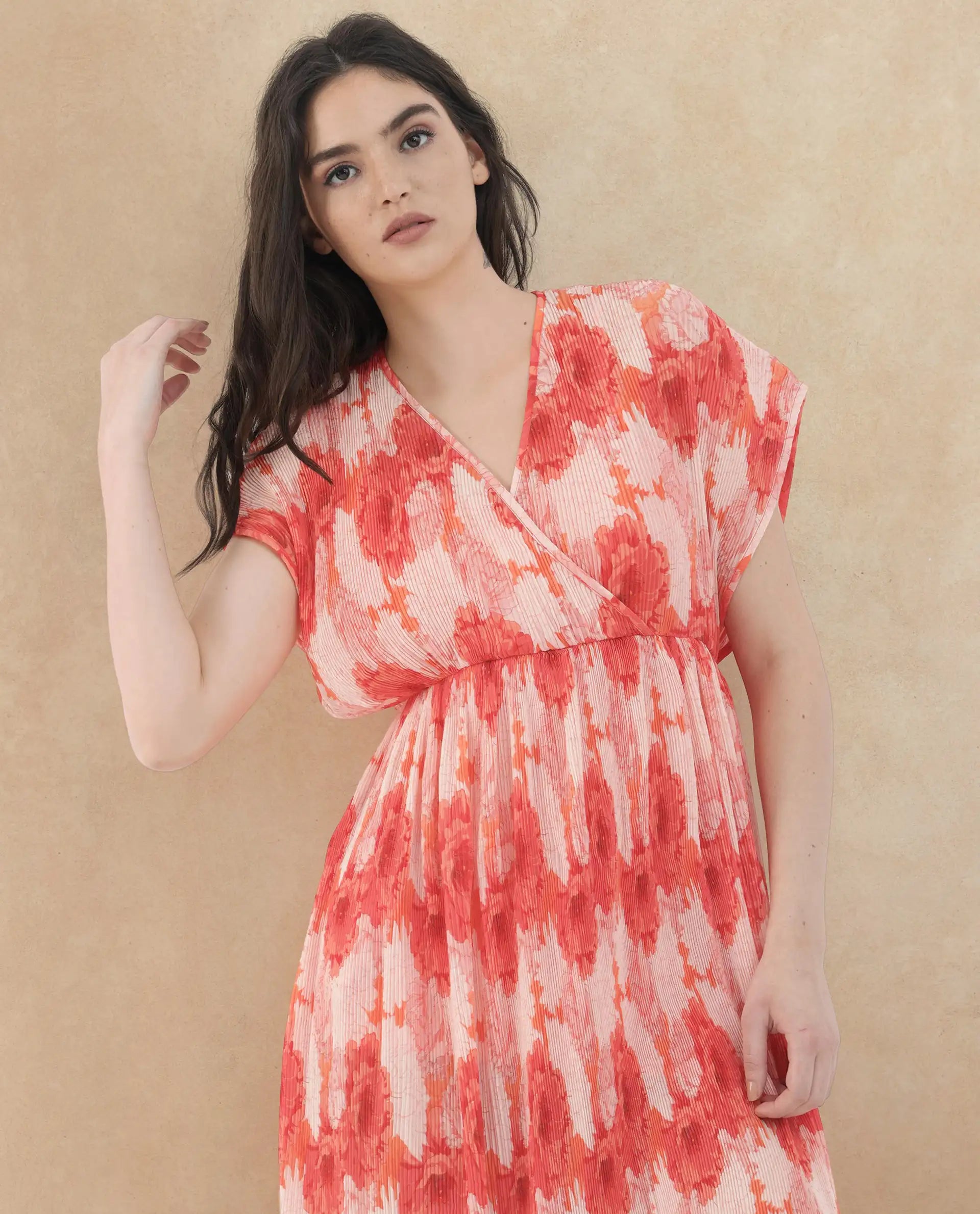 Rareism Womens Ravoli Red Dress Sleeveless Solid