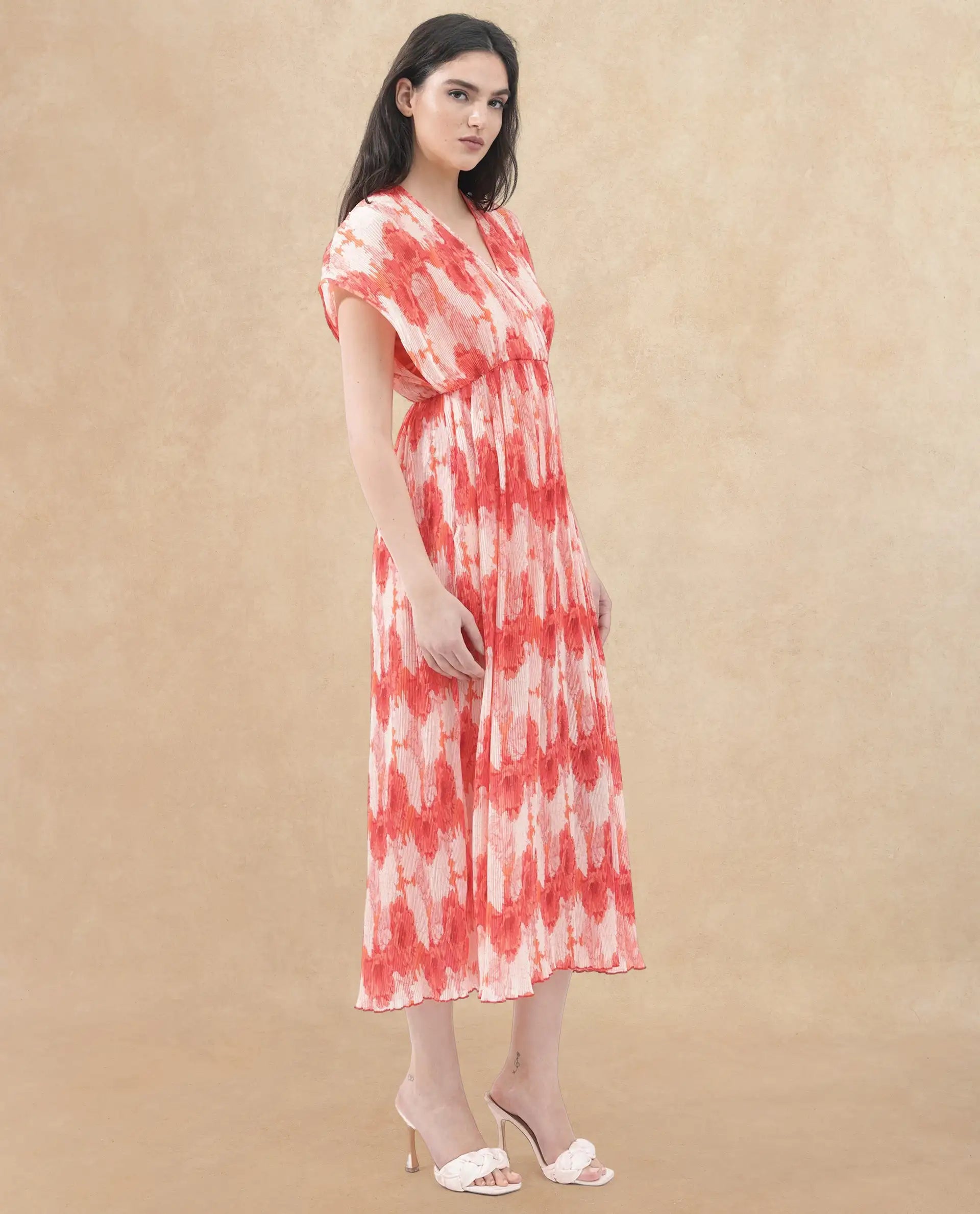 Rareism Womens Ravoli Red Dress Sleeveless Solid