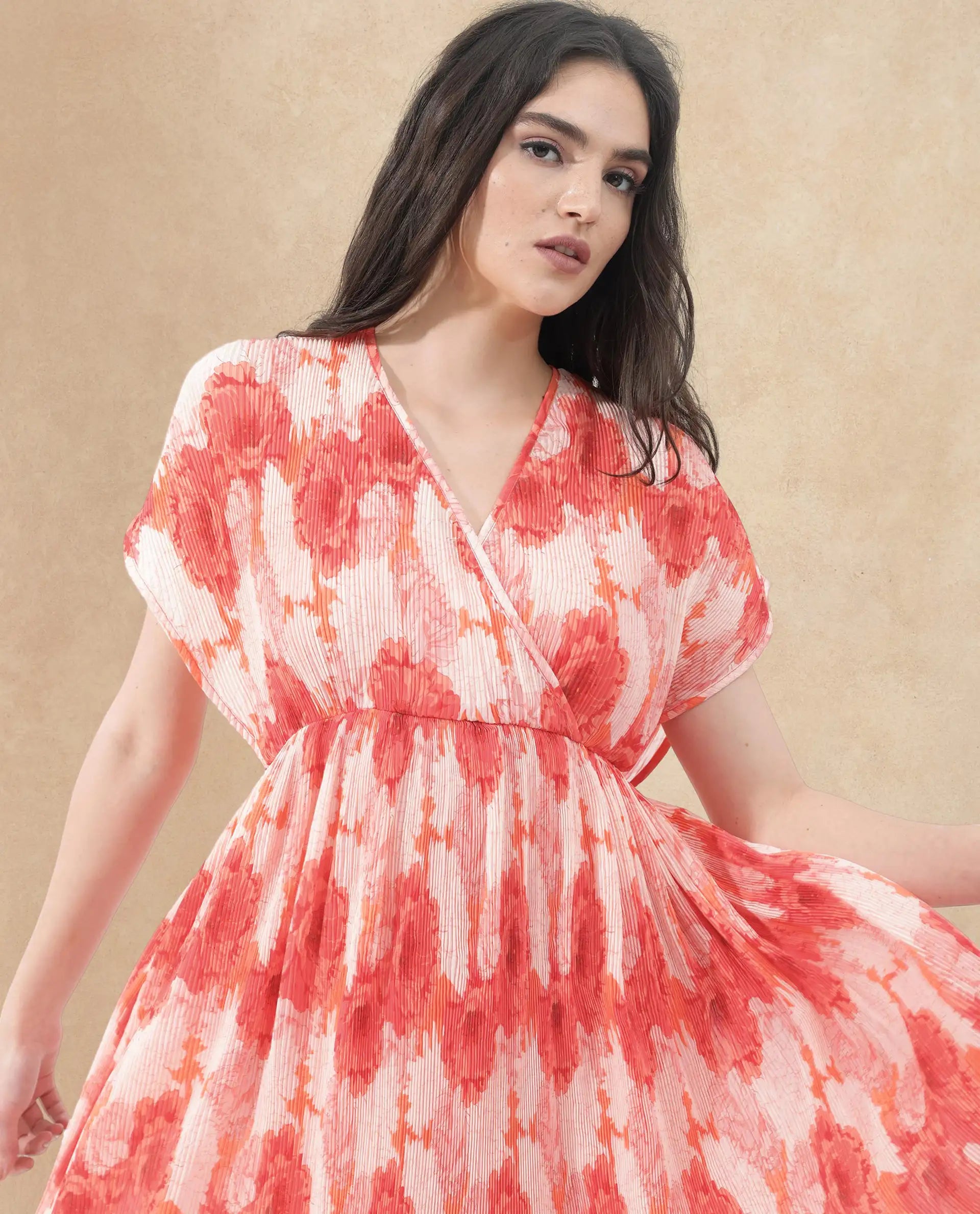 Rareism Womens Ravoli Red Dress Sleeveless Solid