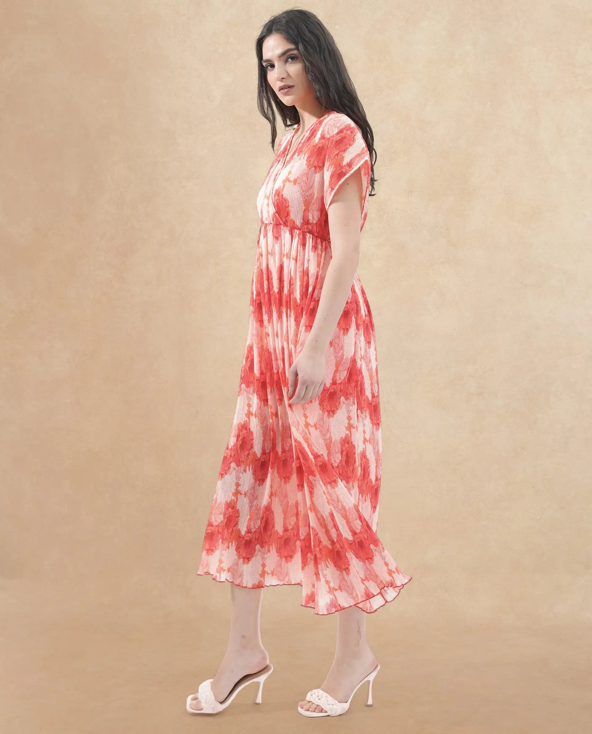 Rareism Womens Ravoli Red Dress Sleeveless Solid