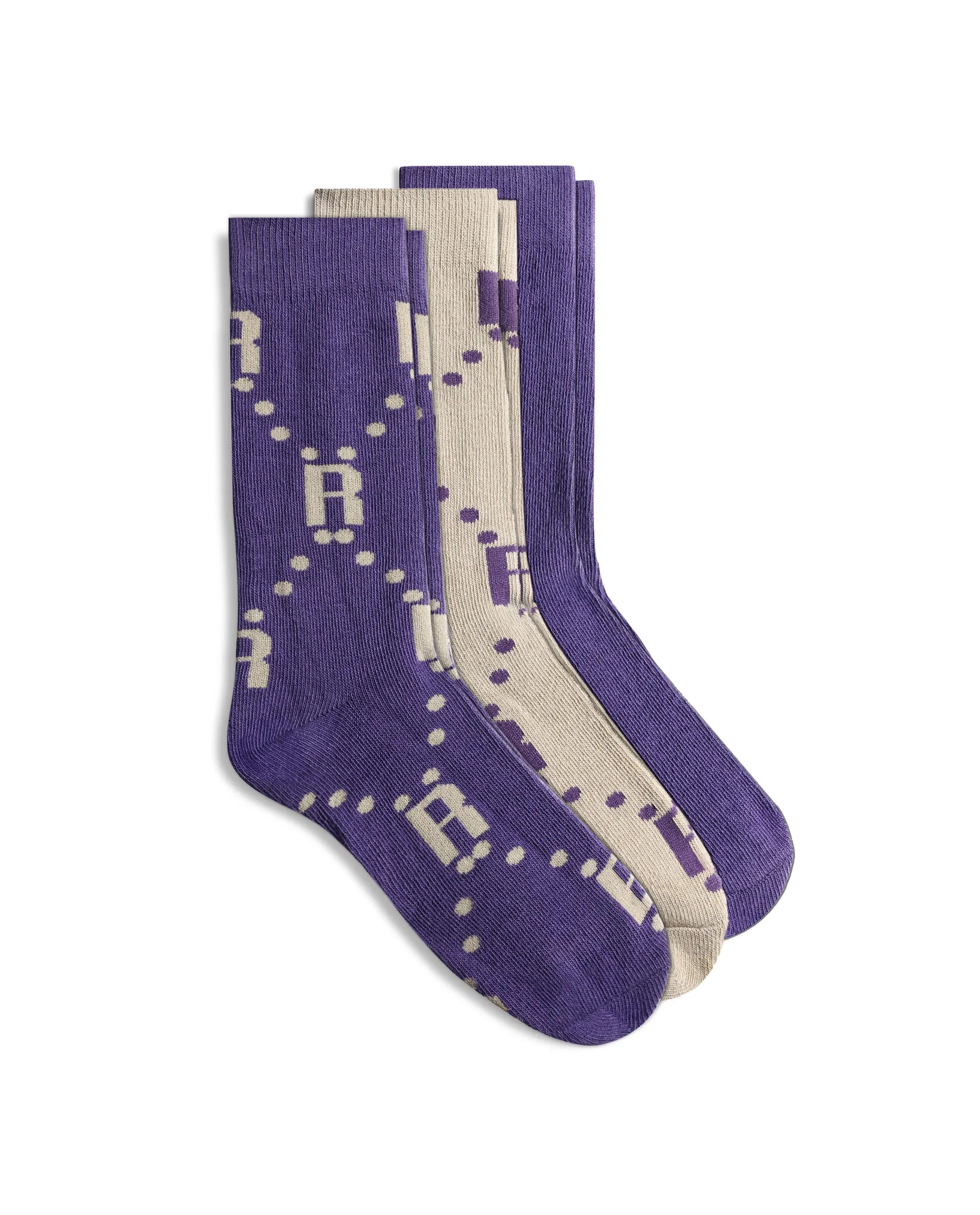 Rare Ones Kids R.Dot-2 Multi Cotton Fabric Socks (Pack Of 3)